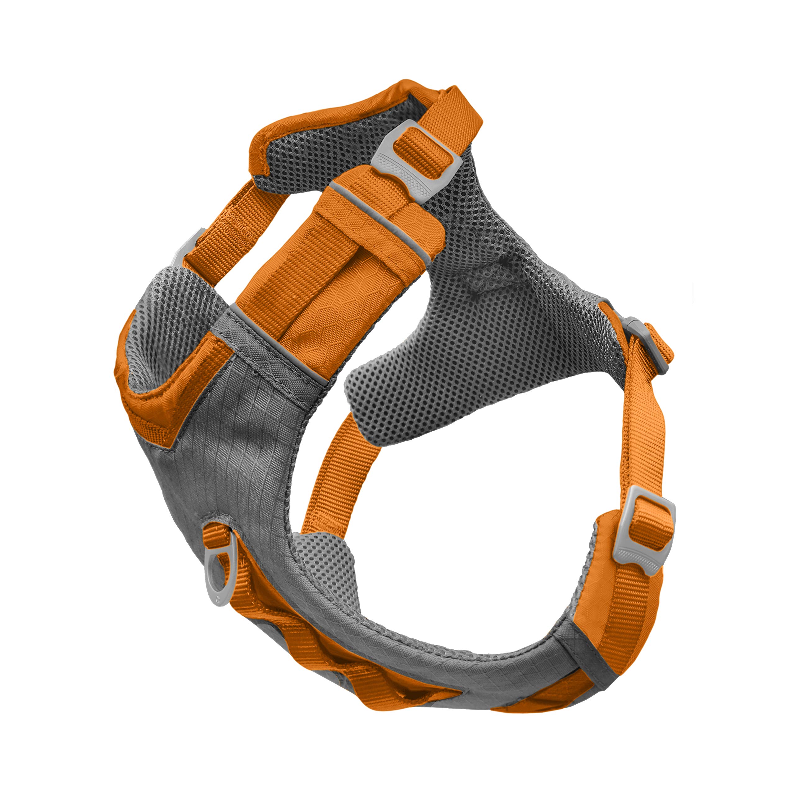 Kurgo Journey Air Dog Harness - Breathable & Adjustable Pet Harness for Small Dogs, Orange, Size S - Perfect for Hiking, Walking & Outdoor Adventures