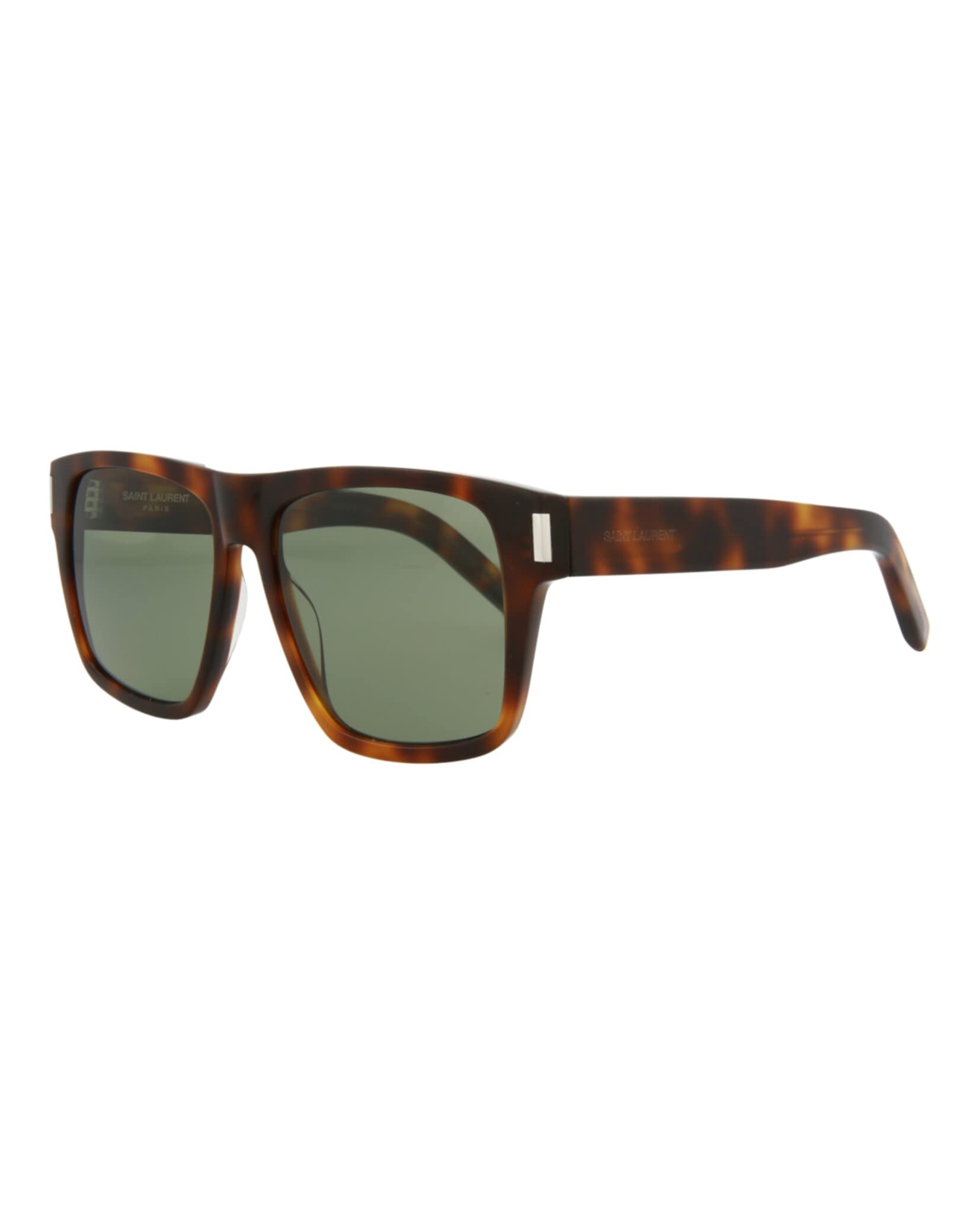 Saint Laurent Havana Green Square/Rectangle Sunglasses - Italian Acetate Frame Luxury Designer Eyewear for Women & Men | Perfect for Beach, Driving & Everyday Fashion