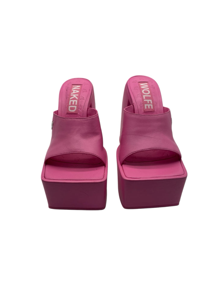 Naked Wolfe Hot Pink Jenna Platform Boots Women's Size 10 | Trendy Chunky Heel Shoes for Women | Perfect for Parties, Night Out & Street Style Fashion