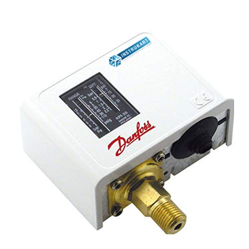 Danfoss KPI-35 Boiler Pressure Switch with Stainless Steel Reducer (-0.2 to 8 bar) - for Liquids, Gases & Steam Systems | Industrial Use in Compressors, Automotive & Power Plants | Reliable Pressure Control Solution