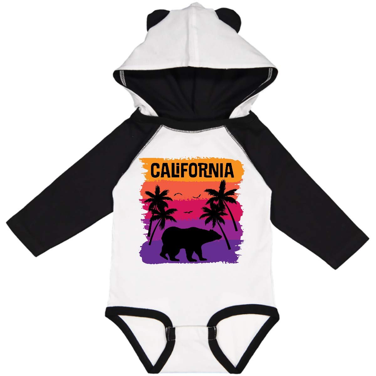 Inktastic California Sunset Vacation Beach Long Sleeve Creeper - Soft Baby Bodysuit for Boys & Girls, Perfect for Beach Trips, Family Photos & Casual Outings