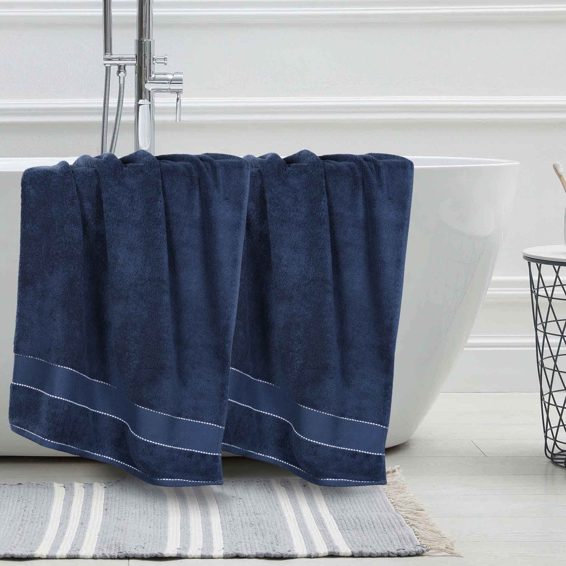 Premium Egyptian Giza Cotton Bath Towel Set of 2 - Ultra Absorbent & Soft Luxury Bath Sheets for Spa, Hotel & Home Use - Made in Egypt with Long-Staple Cotton