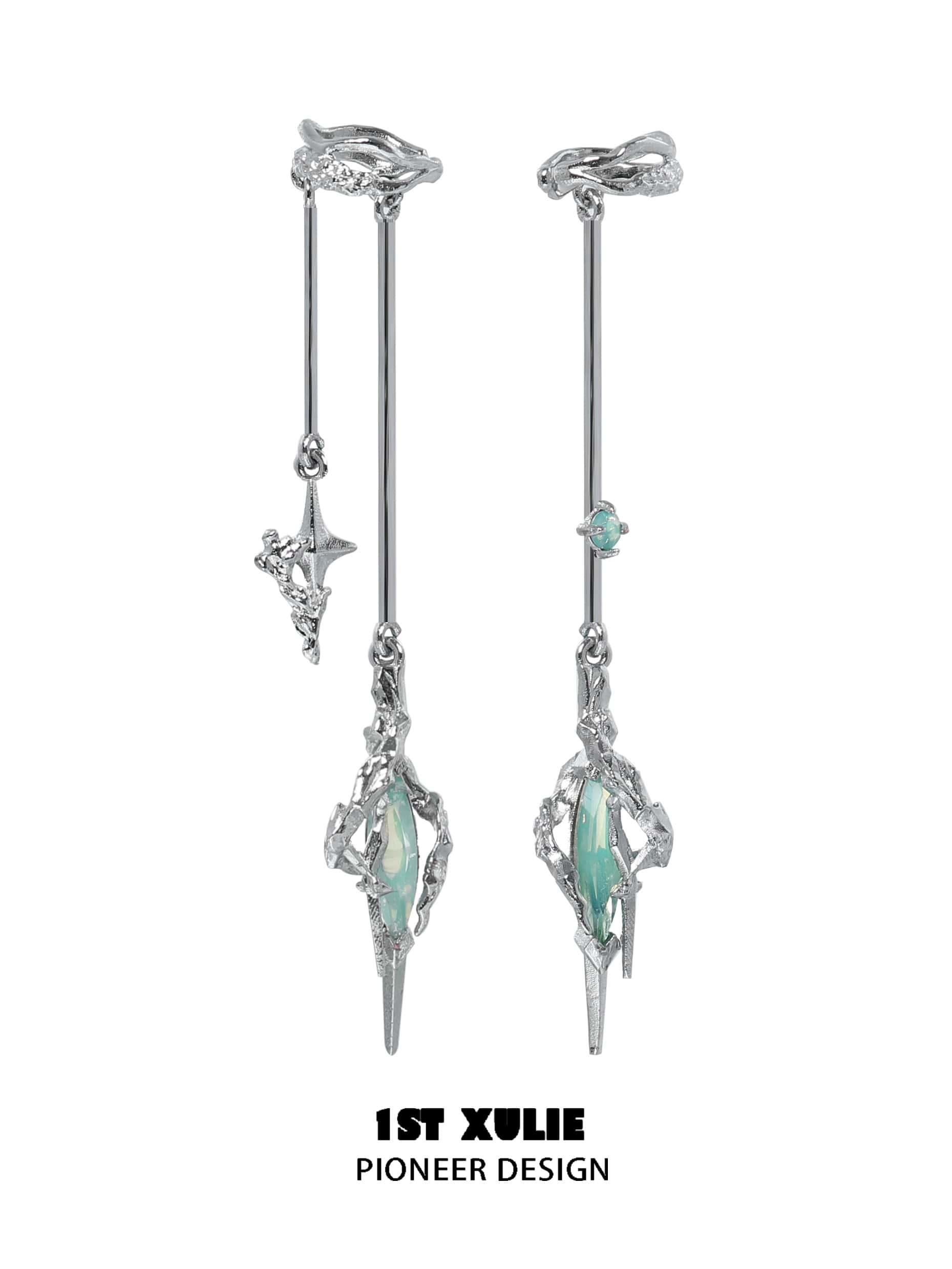 24K Gold & 18K Platinum Plated Moissanite Diamond Ear Clips - Luxury Star Trails Earrings for Women | Perfect for Weddings, Parties & Special Occasions