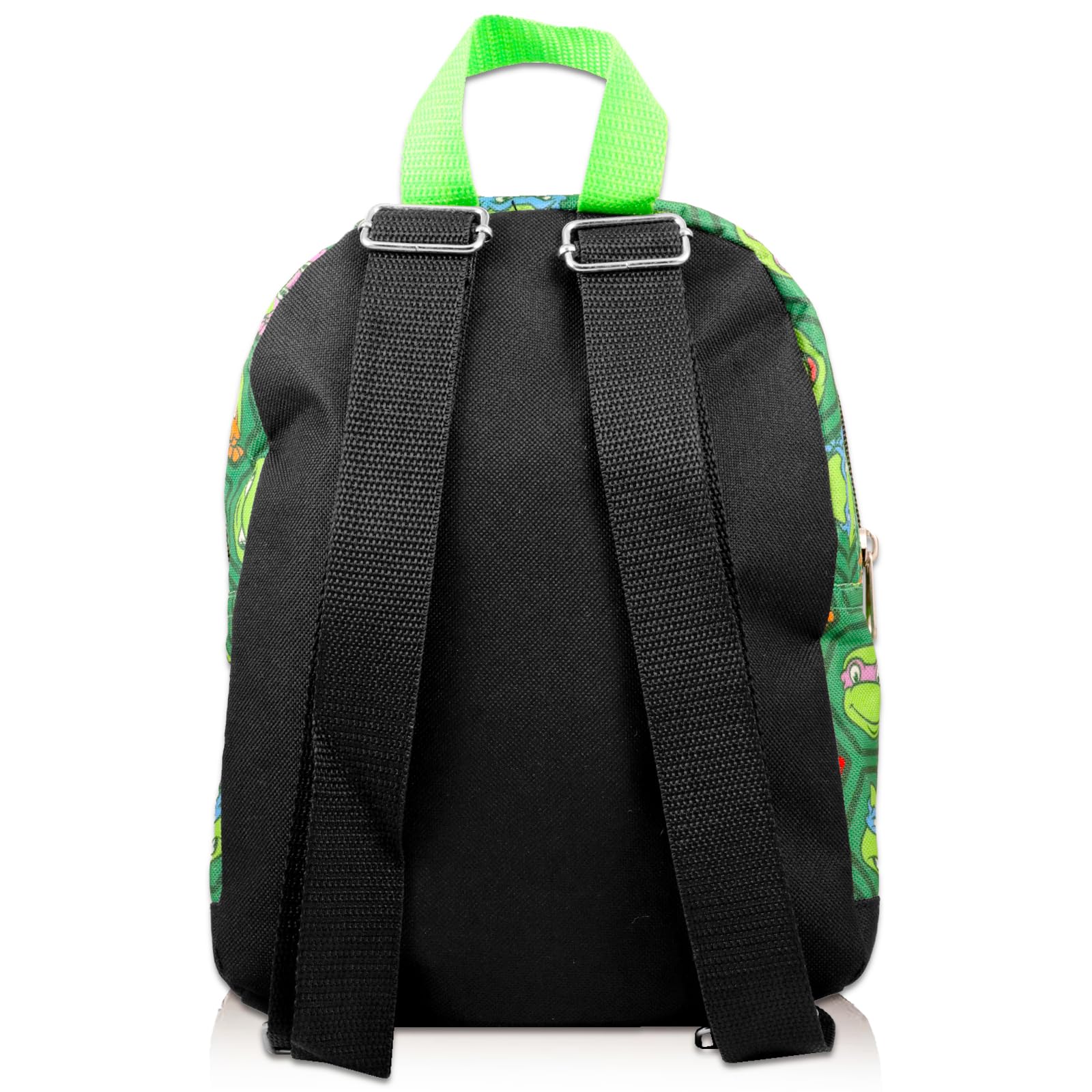 Teenage Mutant Ninja Turtles Mini Backpack for Kids & Teens - 10 Inch Canvas TMNT School Backpack with Front Pocket & Bookmark | Cute Turtle Backpack Purse Set for School, Travel & Comic Con