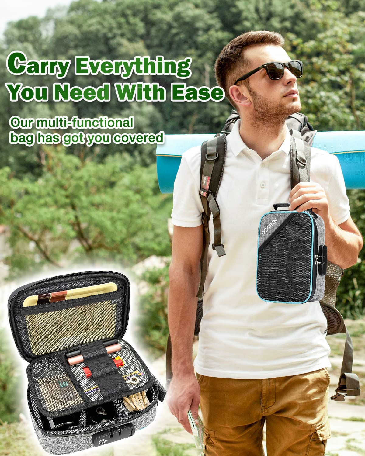Smell Proof Lock Bag for Travel - Secure Storage for Valuables & Documents
