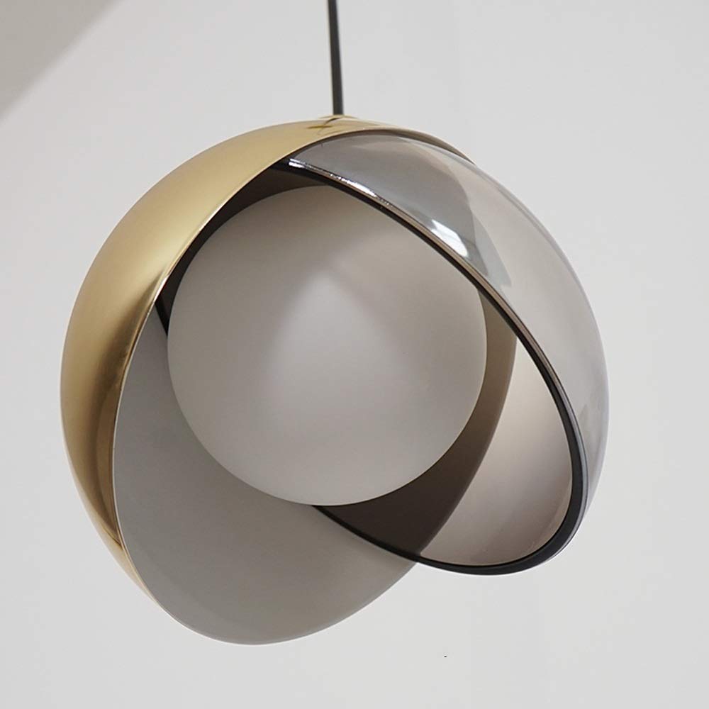Modern Gold Globe LED Chandelier - Creative Glass Pendant Light with G9 Bulb for Ceiling, Indoor Decorative Lighting | Perfect for Restaurants, Cafes, Clothing Stores & Home Decor