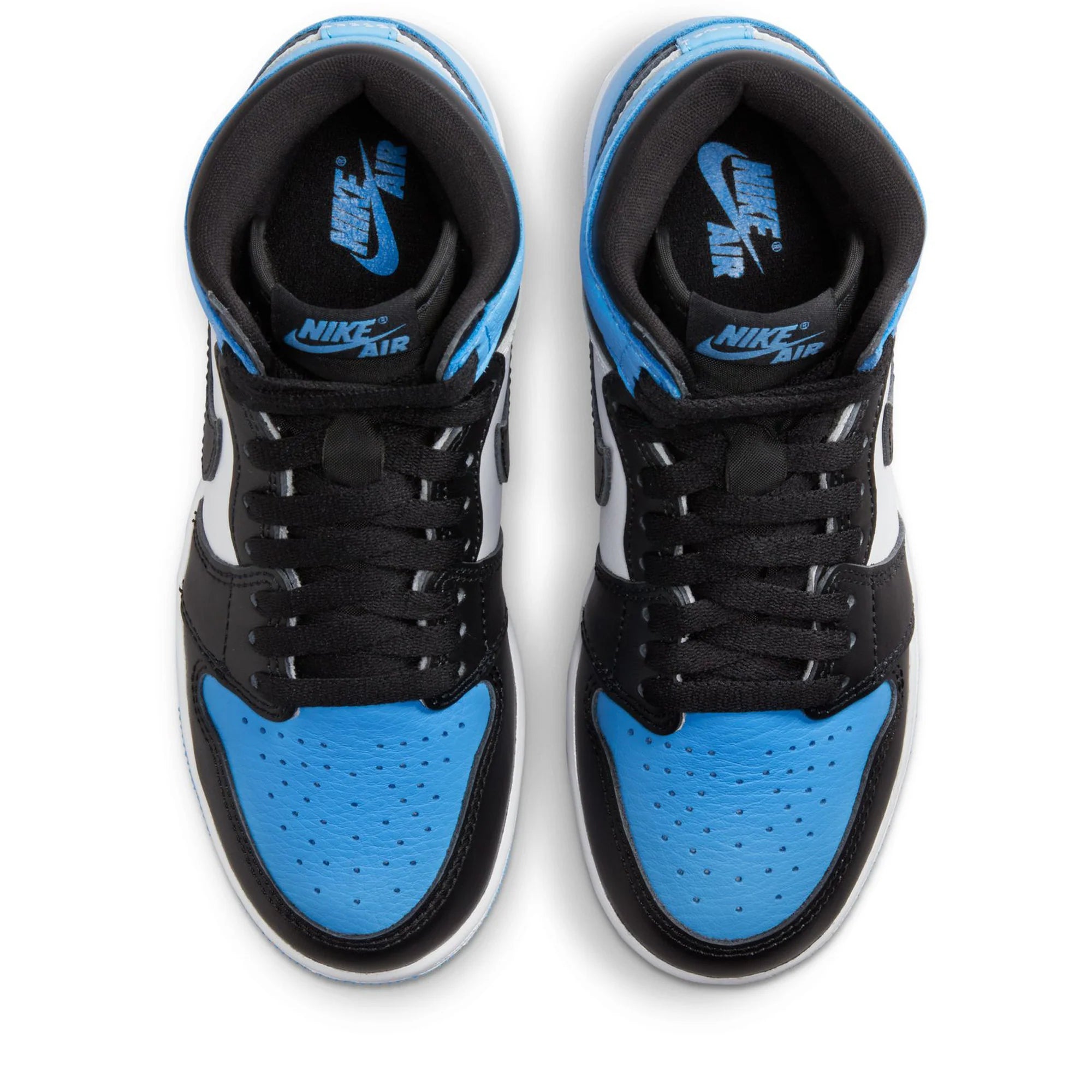 Air Jordan 1 Retro High OG GS UNC Toe Sneakers - University Blue, Black & White Colorway - Perfect for Basketball, Streetwear & Sneaker Collectors