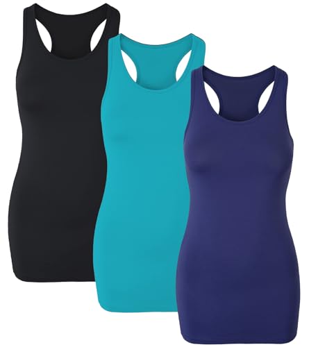 Black+aqua+navy (Racerback)