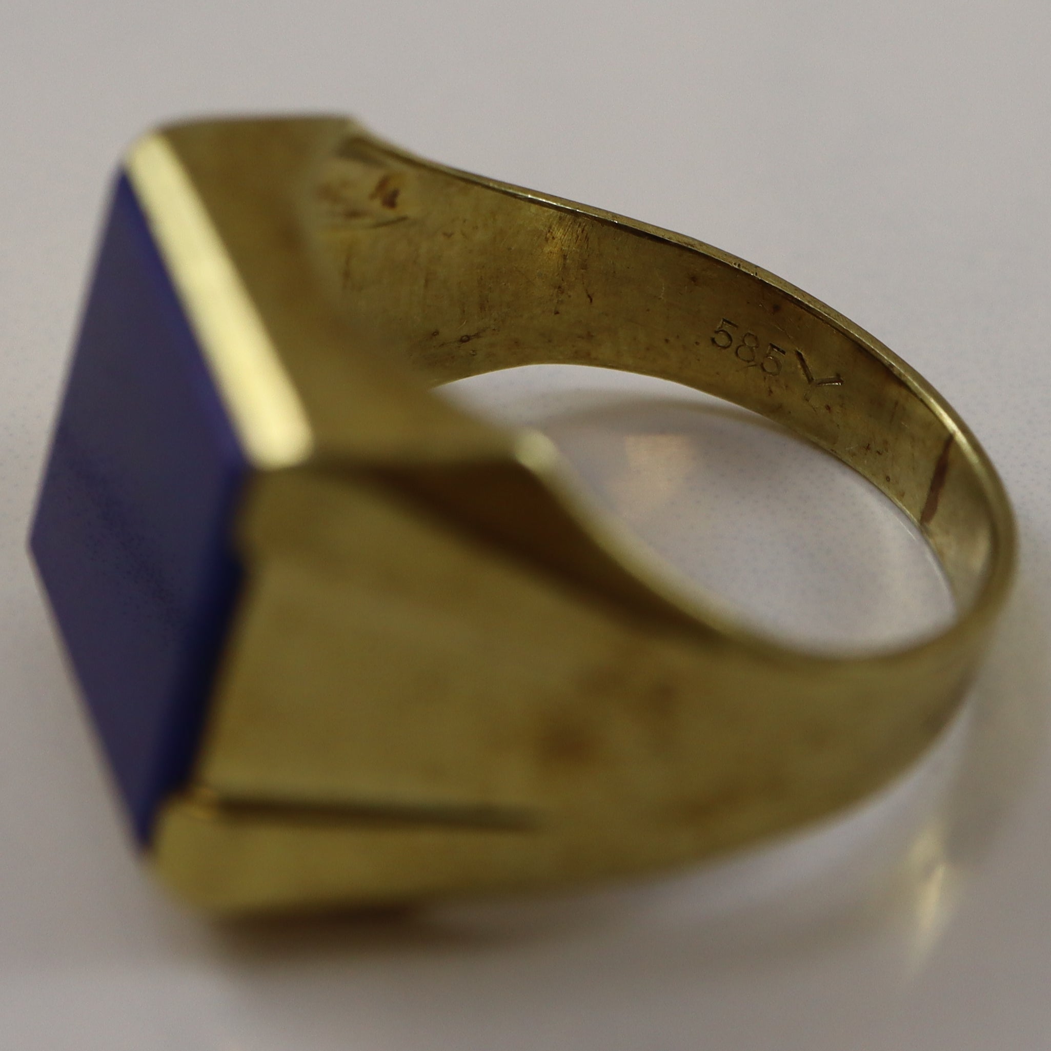 Lapis Lazuli Square Signet Ring - 5.40 Carat Natural Stone - Size 11.5 - Handmade Sterling Silver Jewelry - Perfect for Men's Fashion & Gift Giving