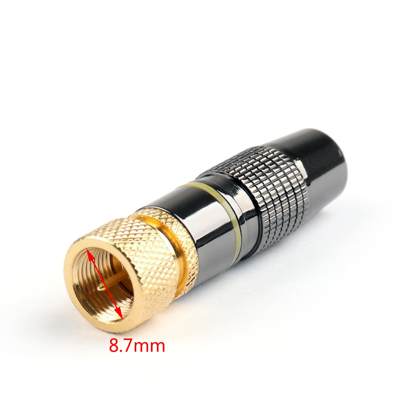 10-Pack F Connector Solder Plug Assembly - Male RF Coaxial Cable for TV Satellite Antenna - Perfect for DIY Cable TV & Satellite Dish Installations