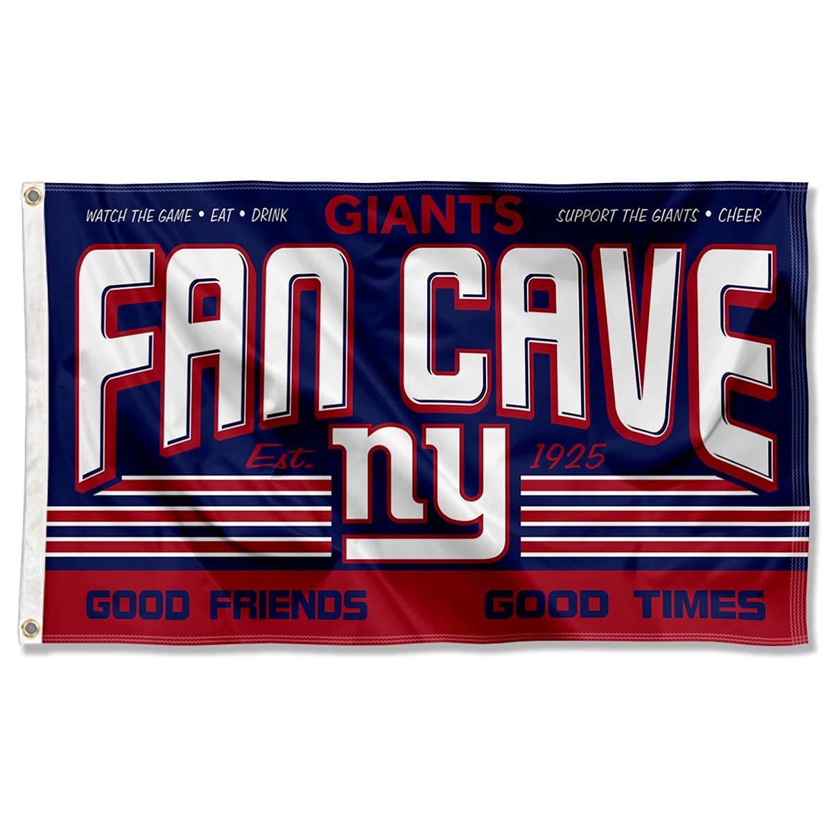 Wincraft New York Giants Fan Man Cave Banner Flag - Premium NFL Team Decor for Game Room, Basement & Tailgating Parties