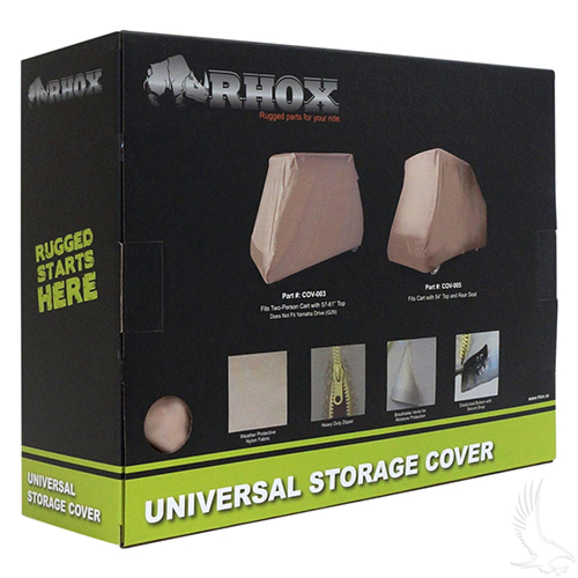 **Heavy-Duty Golf Cart Storage Cover with Rear Seat Protection - Waterproof, UV-Resistant for Outdoor Use - Fits Most Golf Carts with Rear Seats (Perfect for Garage, Driveway & Travel Storage)**
