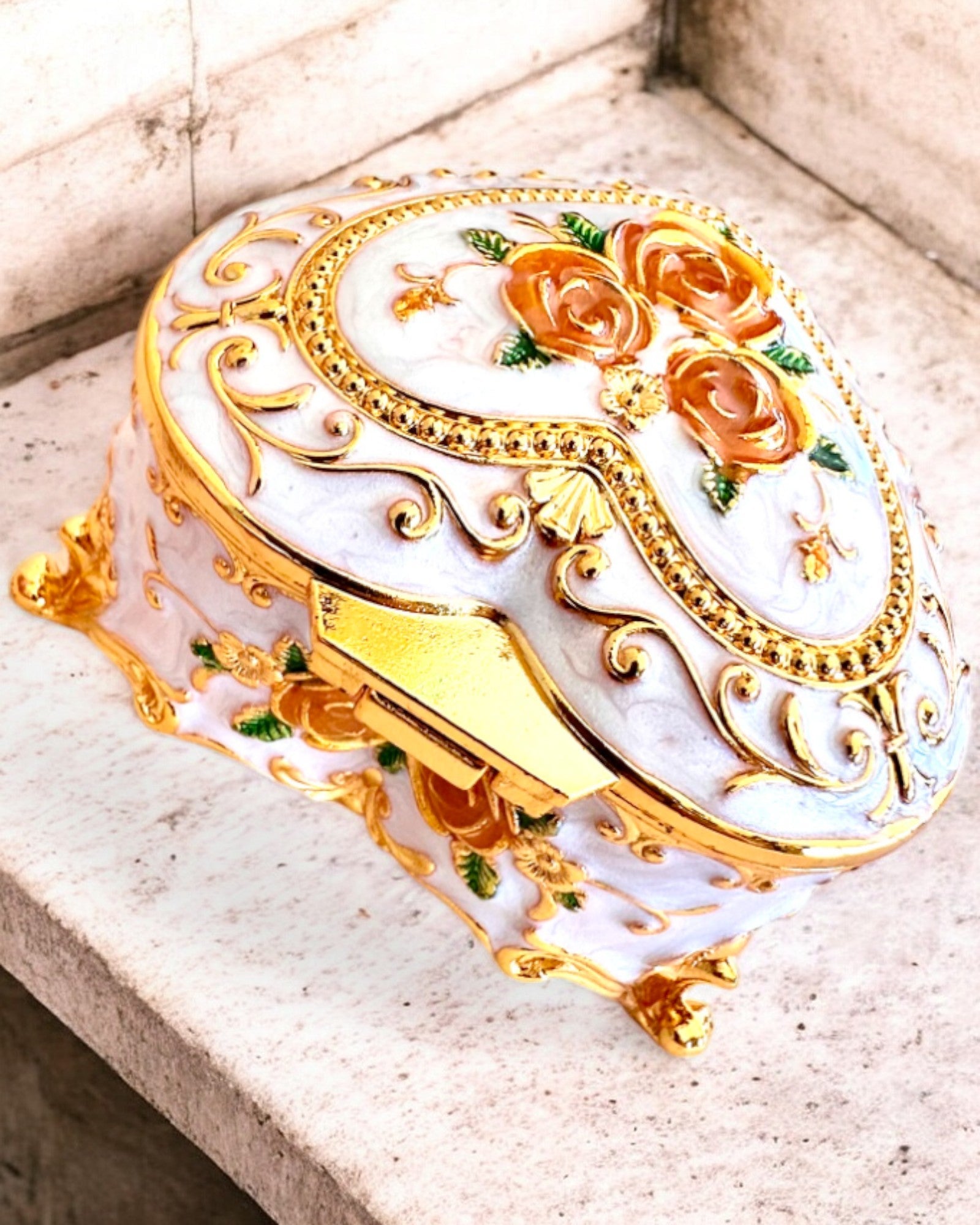 Elegant Royal Jewelry Box with Engraving Option - Perfect Gift for Women, 3 Color Variants | Jewelry Storage & Display for Home, Travel & Special Occasions