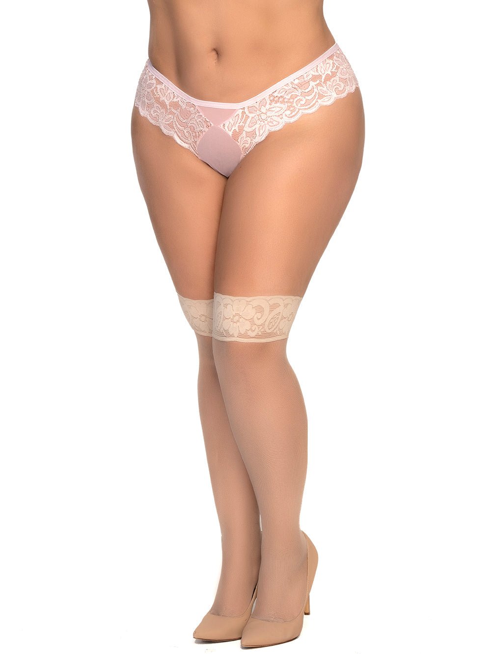 Mapale 1101 Mesh Thigh High Stockings - Sexy Fishnet Stockings for Women, Stretchy & Comfortable - Perfect for Cosplay, Lingerie & Night Out