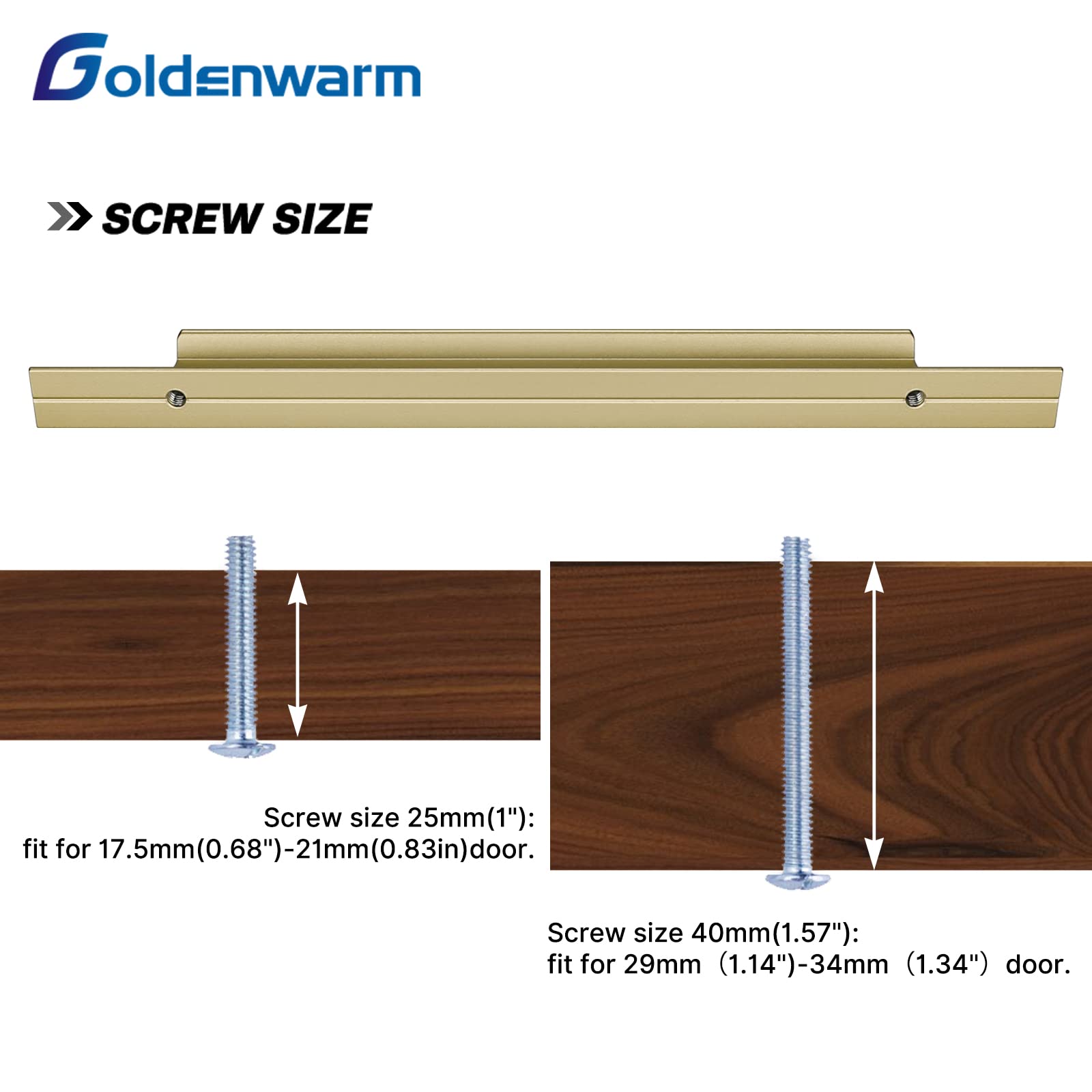 25 Pack Gold Cabinet Handles 3.75