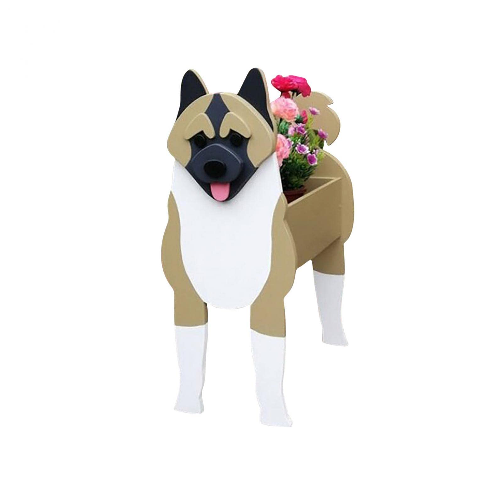 Cute Dog Planter Pot - Animal Shaped Flower Pot for Indoor & Outdoor Plants - Corgi Bulldog Decorative Garden Container - Perfect for Home Decor, Office Desk & Gift Giving