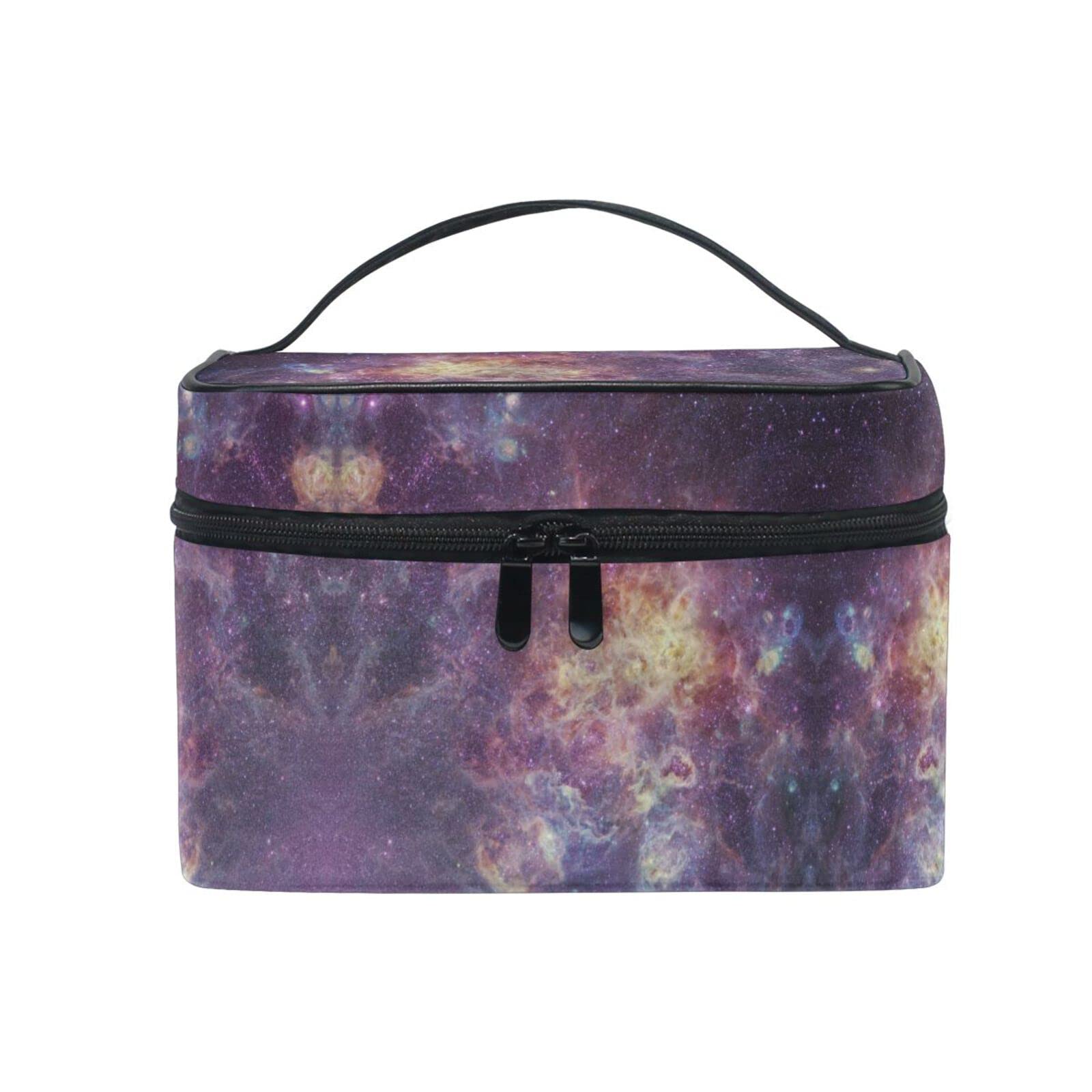 Starry Sky Nebula Cosmetic Bag - Waterproof Makeup Pouch for Women & Girls | Travel Toiletry Organizer with Zipper for Cosmetics, Brushes & Accessories | Perfect for Travel, Gym, Beach & Daily Use