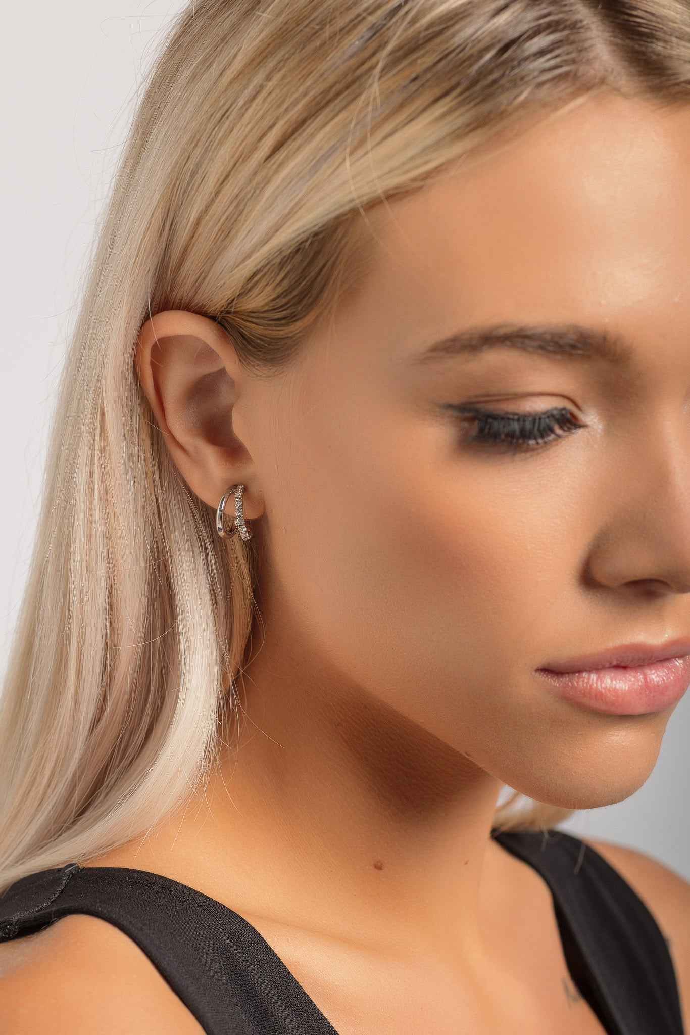 Small Double Huggie Hoop Earrings for Women - 14K Gold Plated Minimalist Dainty Huggie Earrings for Everyday Wear, Gift Giving & Special Occasions