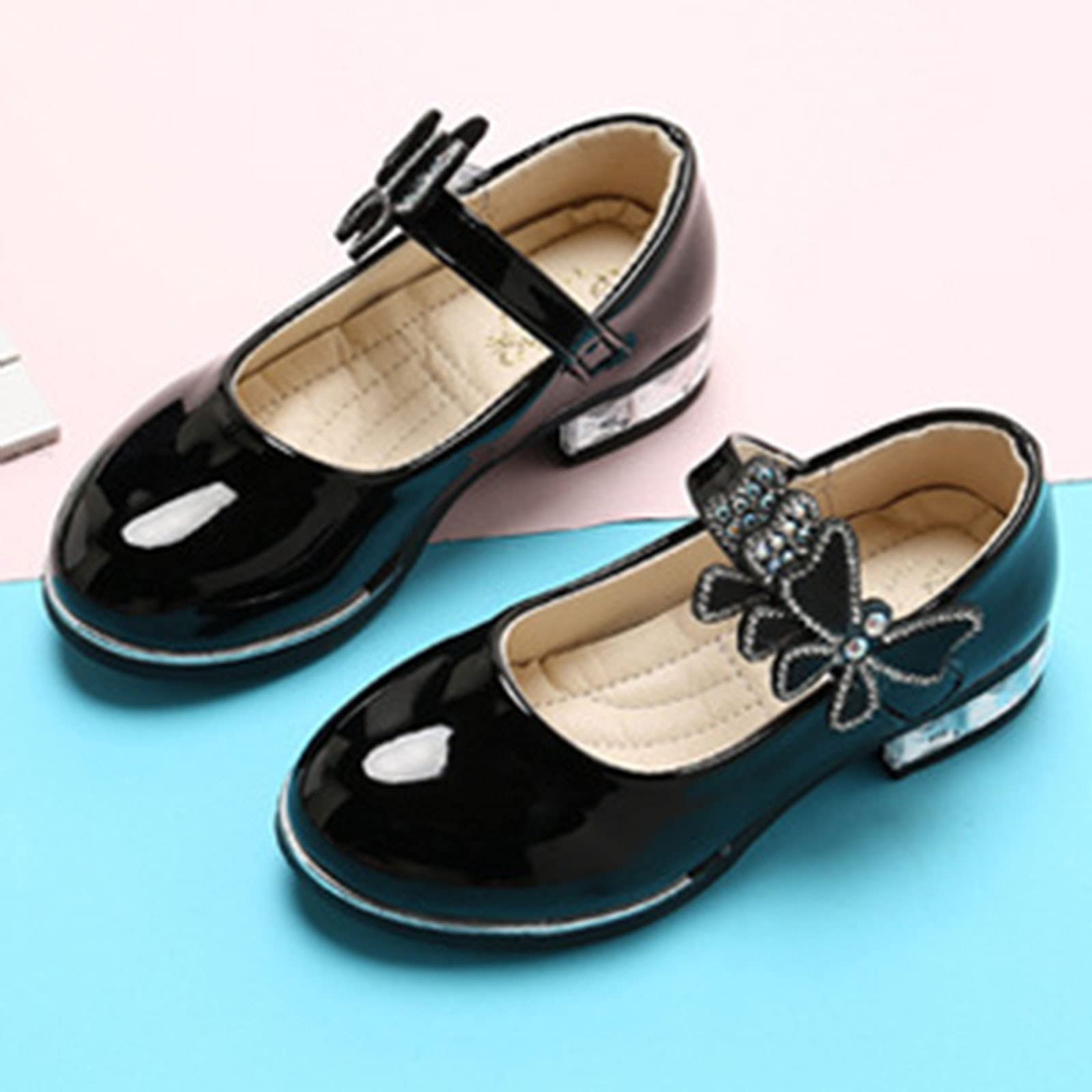 Sparkly Princess Mary Jane Shoes for Toddler Girls - Non-Slip Sandals for Play & Party