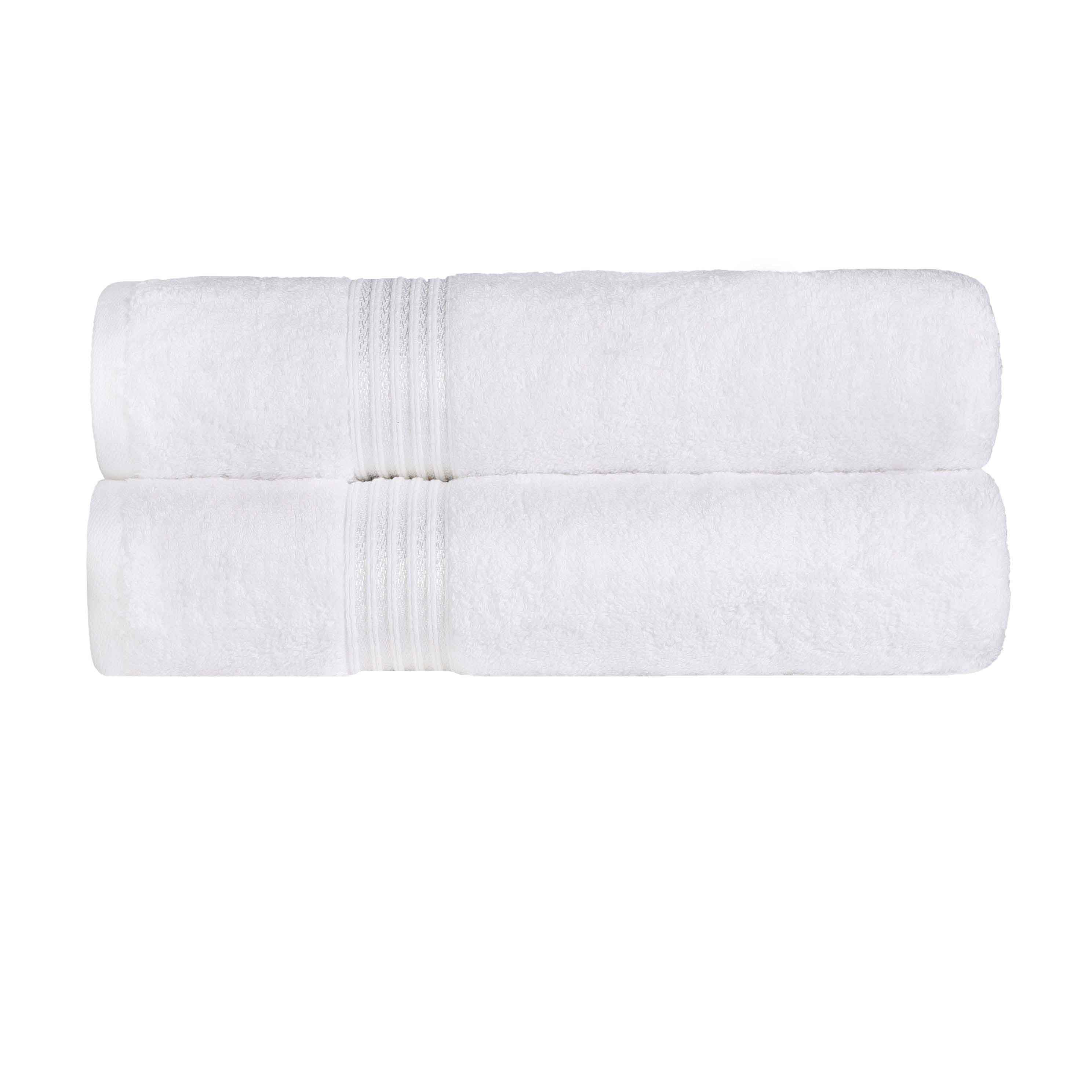 Premium Egyptian Cotton Bath Towels Set of 2 - Ultra Soft & Highly Absorbent - Luxury Bath & Spa, Beach, Gym Essentials for Home & Travel