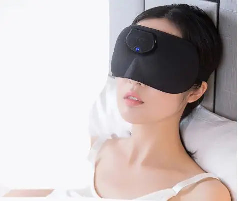 Smart Sleep Mask with Bluetooth & Wireless Charging - Comfortable & Adjustable for Travel, Meditation & Relaxation - Perfect for Night Sleep, Naps & Jet Lag Relief