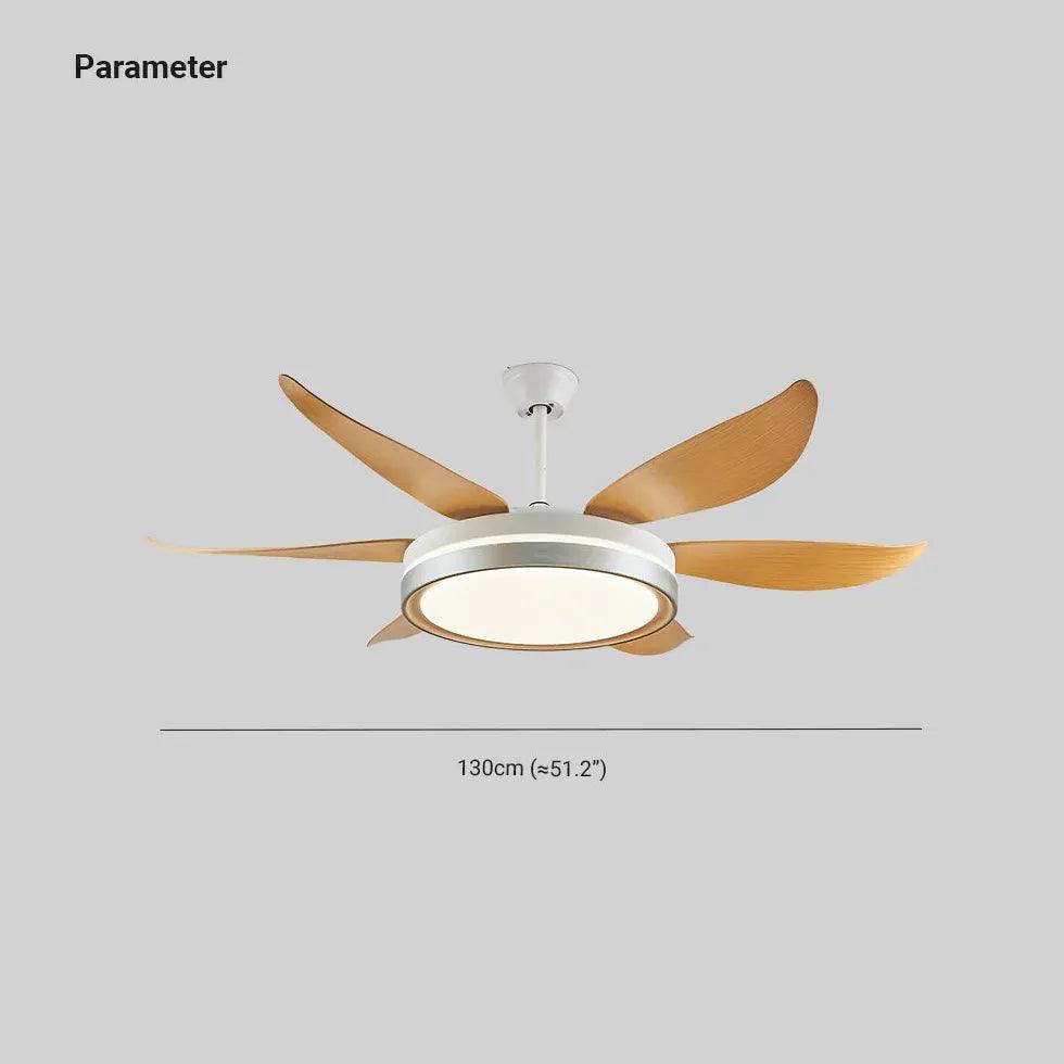 Modern Wood Grain Ceiling Fan with Light for Living Room - Energy Efficient & Quiet, Perfect for Home, Bedroom, and Office Use