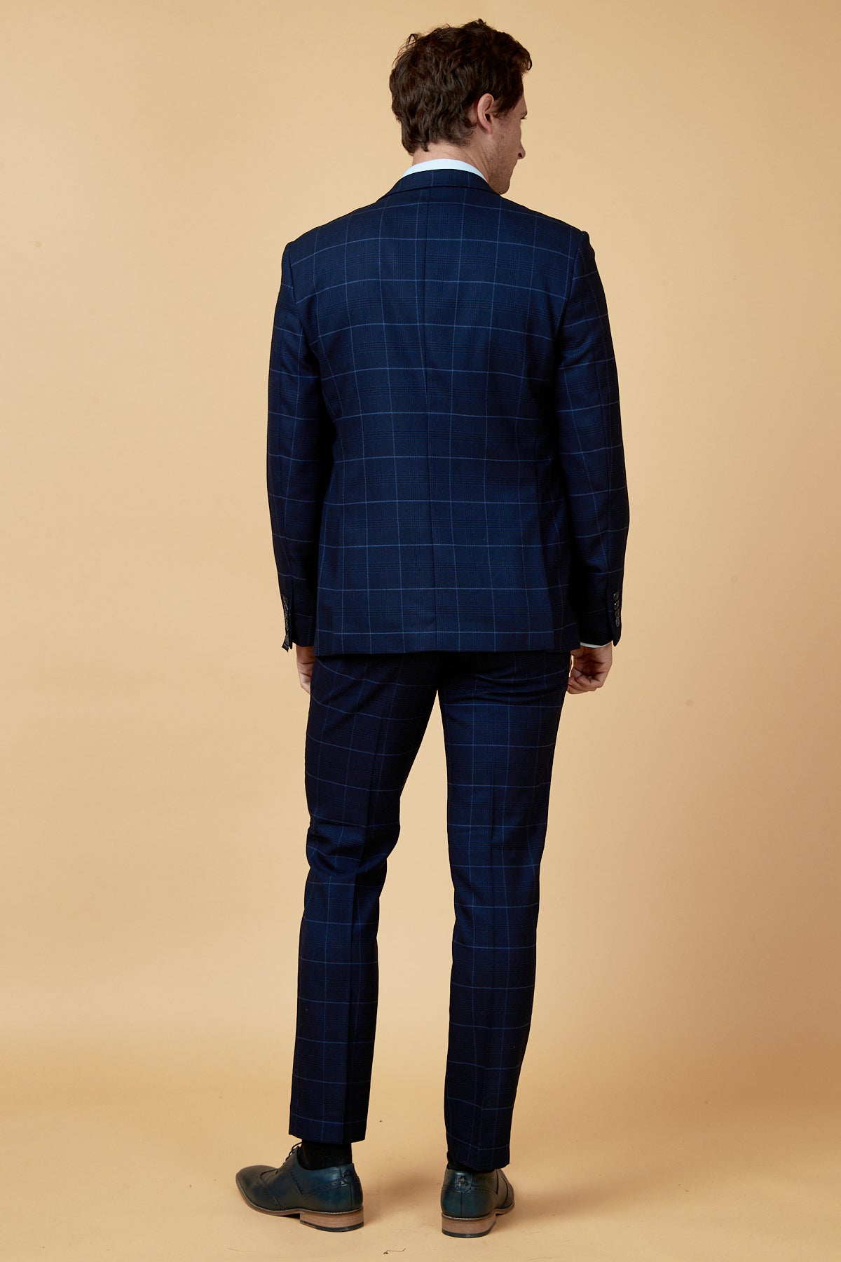 Edinson Navy Sky Check Suit - Cardiff City F.C. Official Collection - Worn by Joe Ralls - Perfect for Matchdays, Weddings & Formal Events