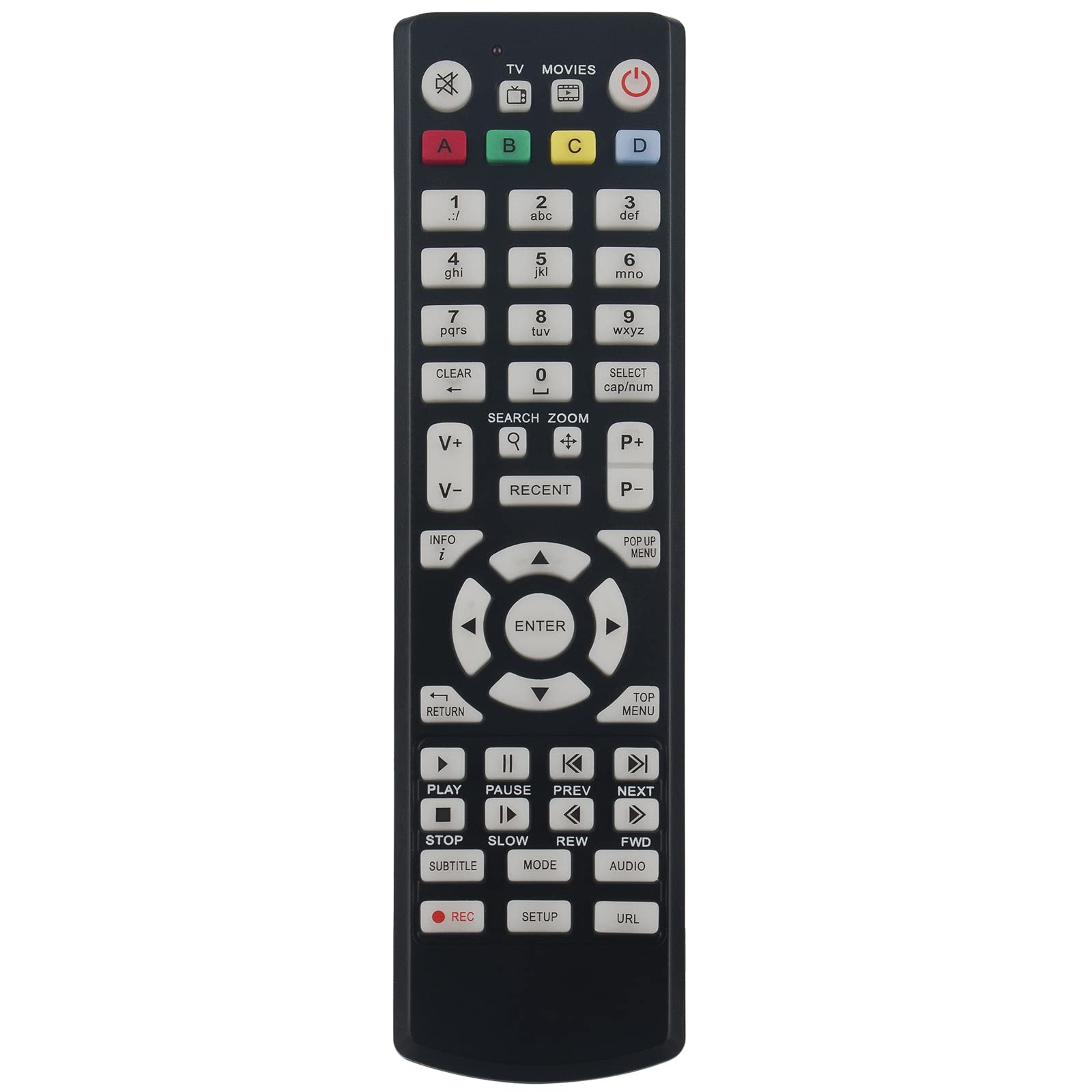 PERFASCIN Replacement Remote Control Compatible with Kartina TV Relax, Dune HD Box Micro HD, Kartina Relax, Kartina Like, Dune HD 53D Lite, Dune HD TV-101/102/301/303 - Perfect for Home Entertainment & Streaming Devices