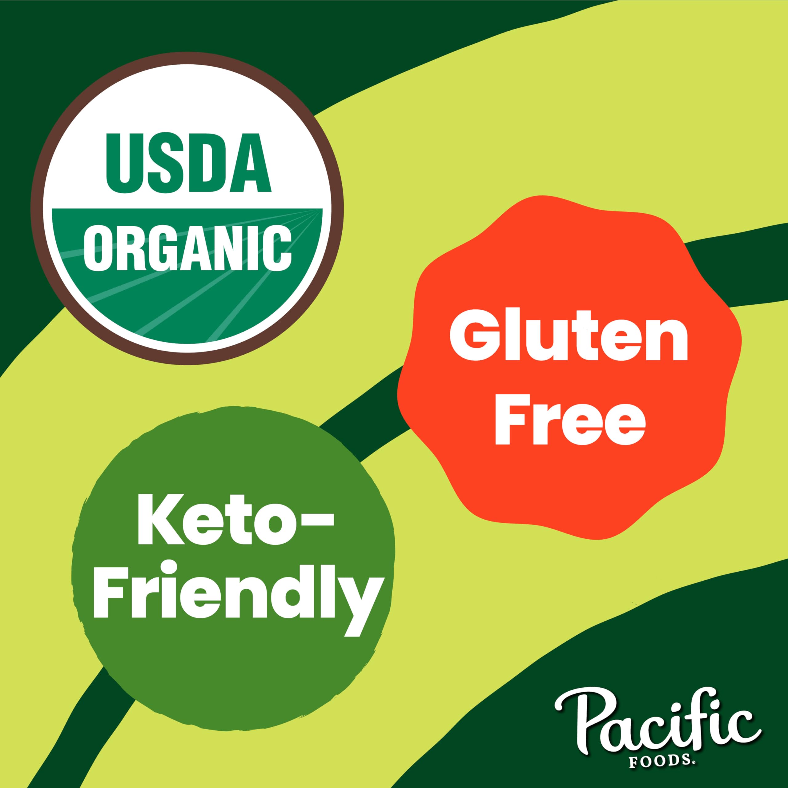 Organic Free Range Chicken Broth by Pacific Foods - 32 oz Carton (Case of 12) | USDA Certified, Gluten-Free, Low Sodium | Perfect for Soups, Stews & Cooking | Packaging May Vary