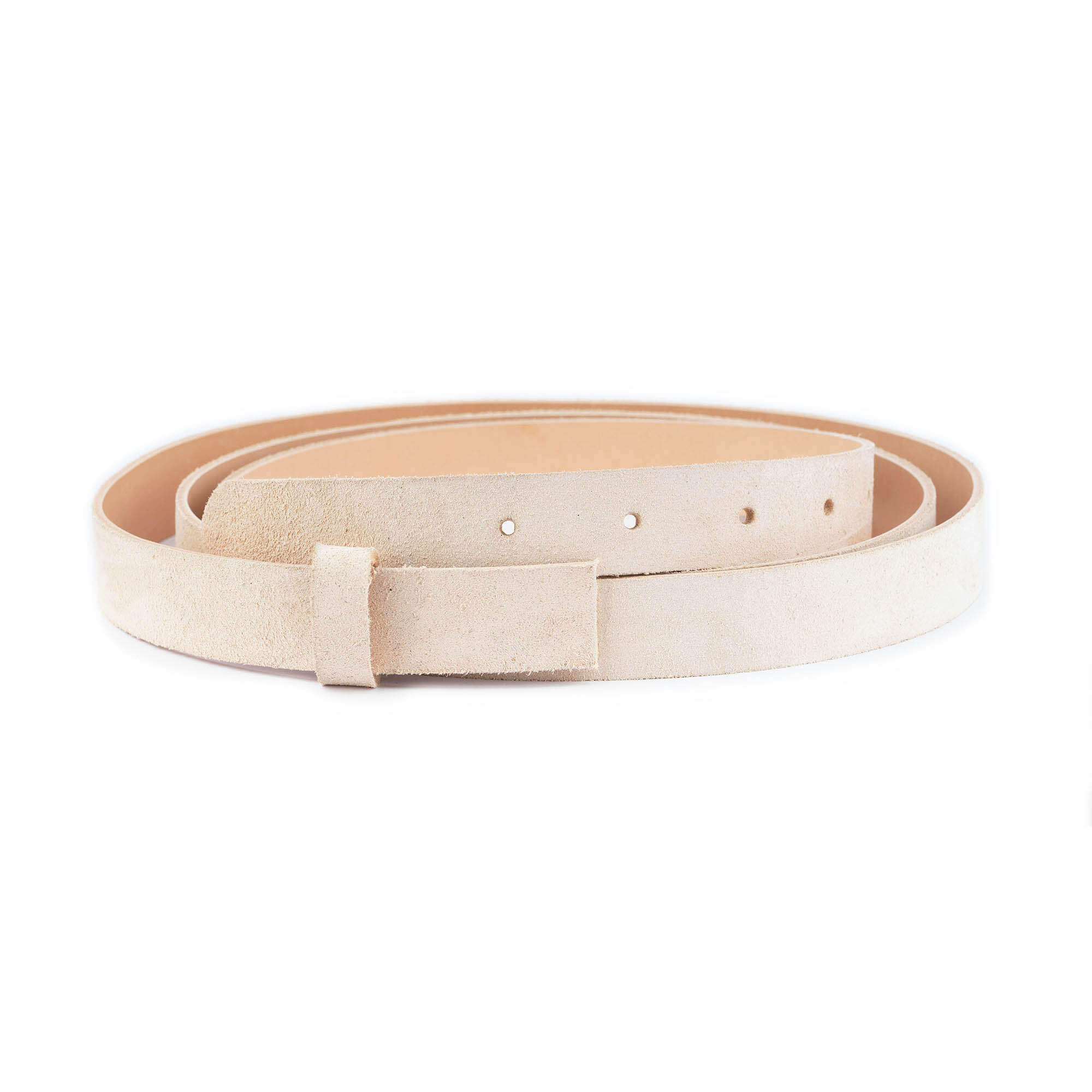 Natural Color Suede Belt Strap Replacement for Dunhill Buckles - 2.5 cm Width - Premium Leather Accessory for Men's Fashion & Business Attire