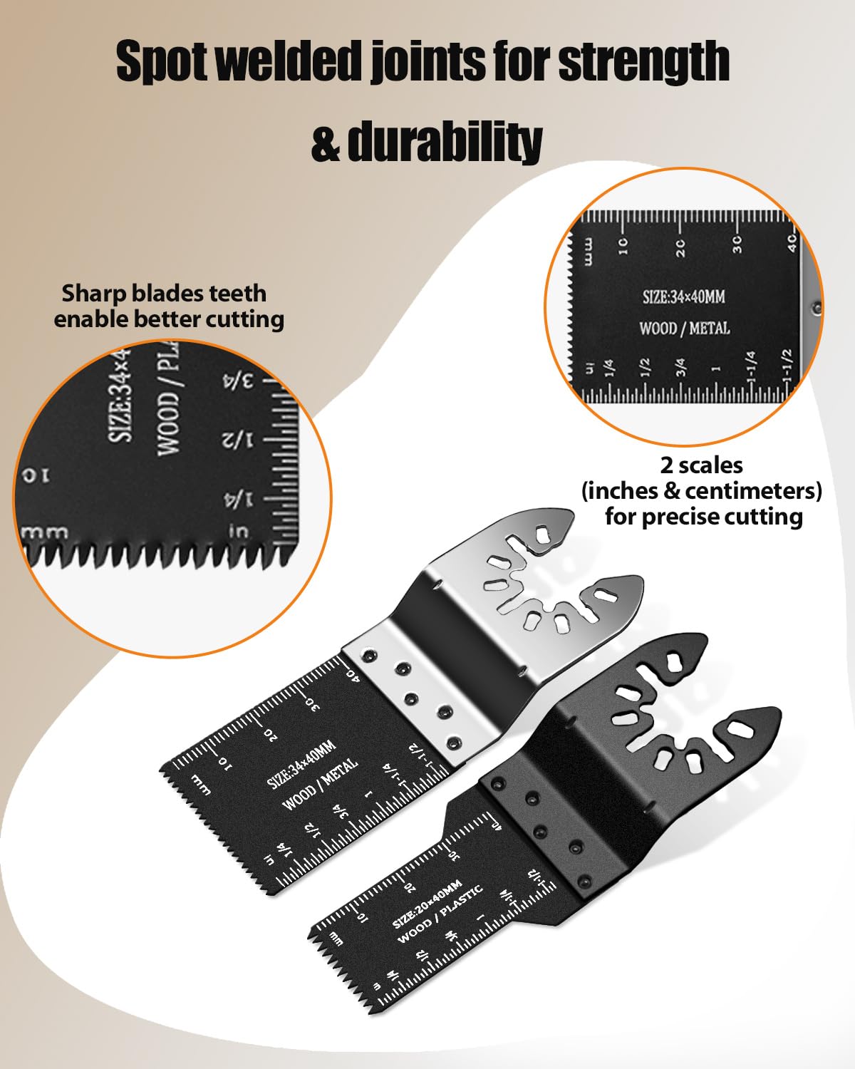 **AVID POWER 112-Piece Oscillating Saw Blade Set – Quick Release Multi-Tool Blades with Sandpapers for Cutting Metal, Wood & Plastic – Universal Fit for Most Oscillating Tools – Perfect for DIY, Renovation & Professional Projects**