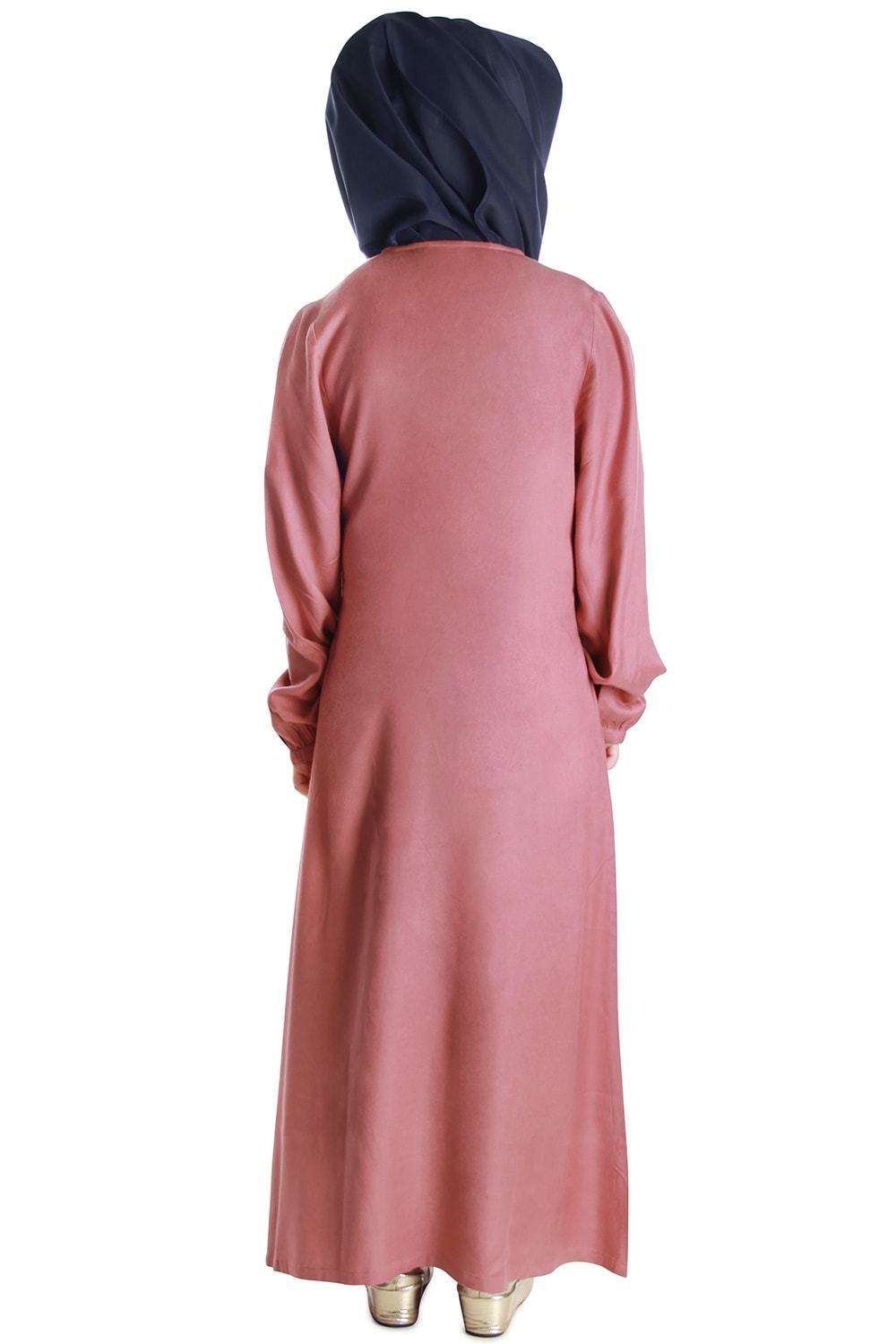 Masarrah Rayon Kids Abaya Dress - Islamic Prayer Dress for Girls - Perfect for Eid, Mosque, and Special Occasions