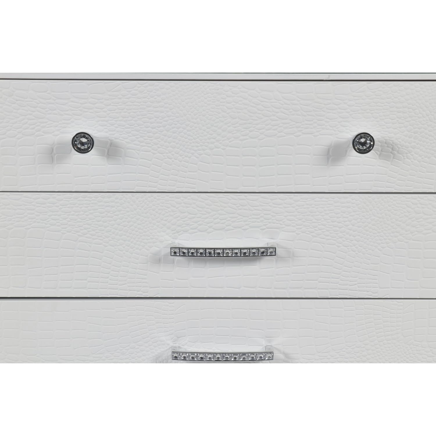 Valentino Solid Wood 3-Drawer Nightstand - Classic White Bedside Table for Bedroom, Living Room & Office Furniture
