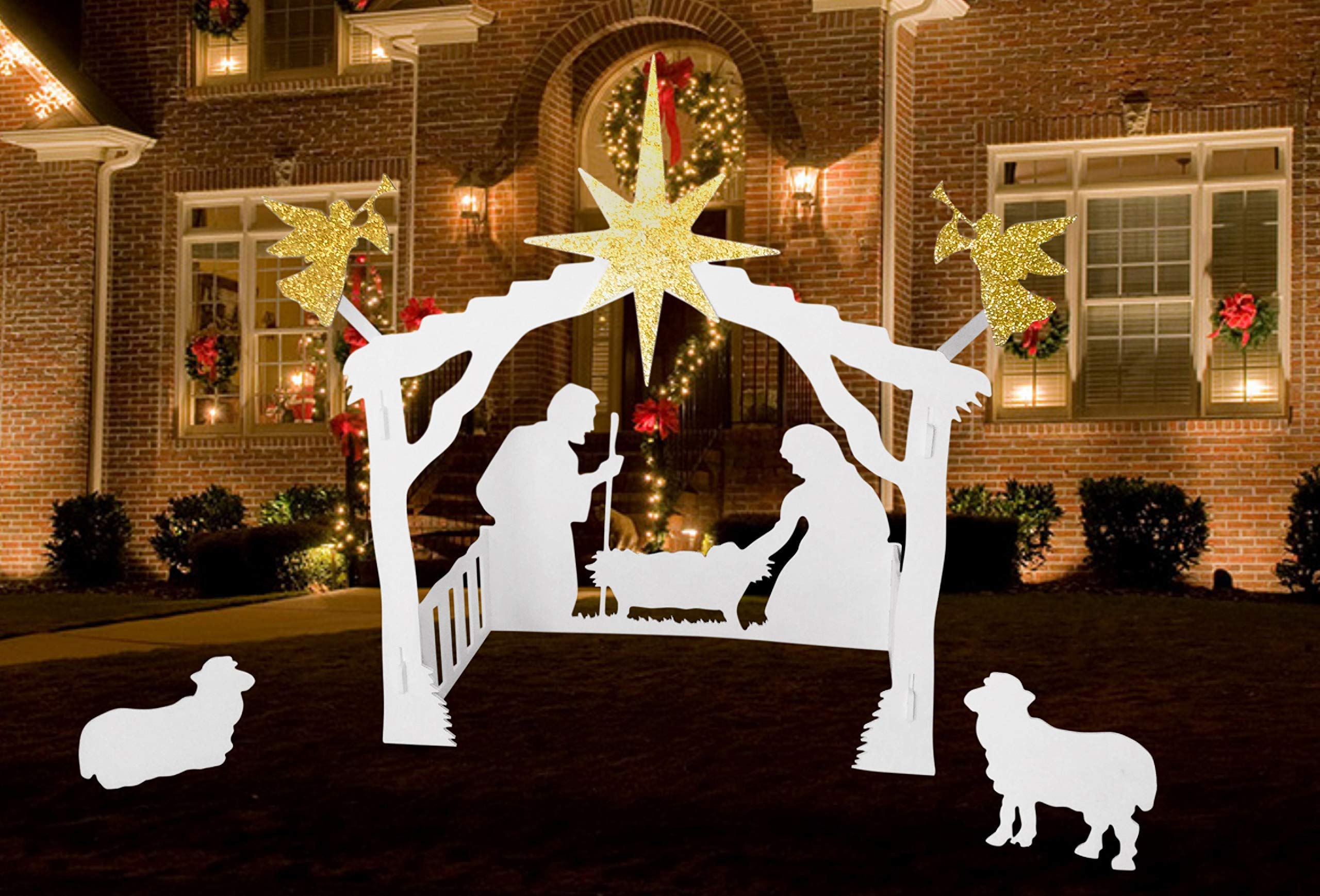 Outdoor Nativity Set - Waterproof Christmas Nativity Scene for Yard Decor, Garden & Patio - Perfect for Holiday Outdoor Displays & Church Decorations