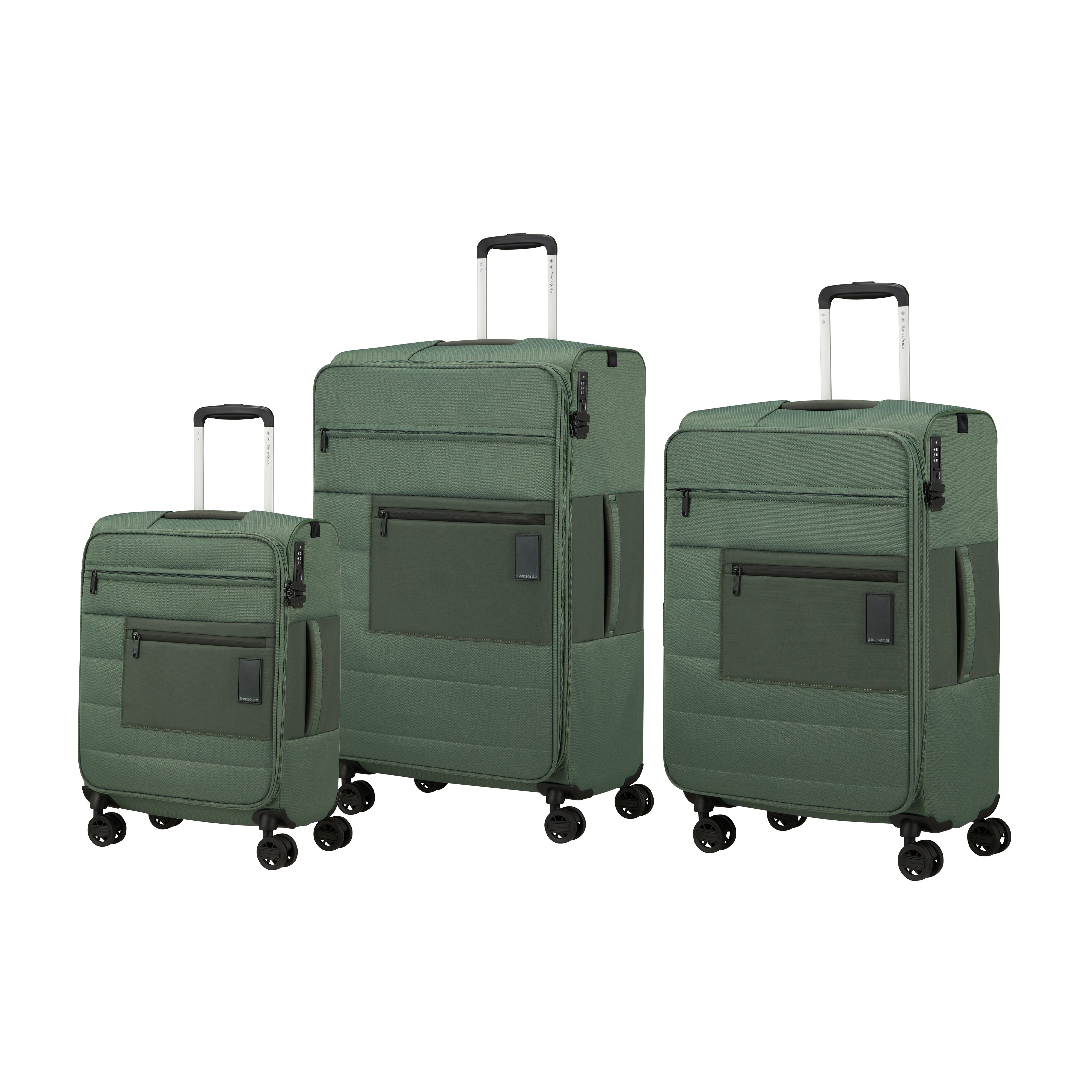 Samsonite Vaycay 3 Piece Spinner Luggage Set - Lightweight Expandable Suitcase with 360° Wheels for Travel, Vacation & Business Trips (Black)