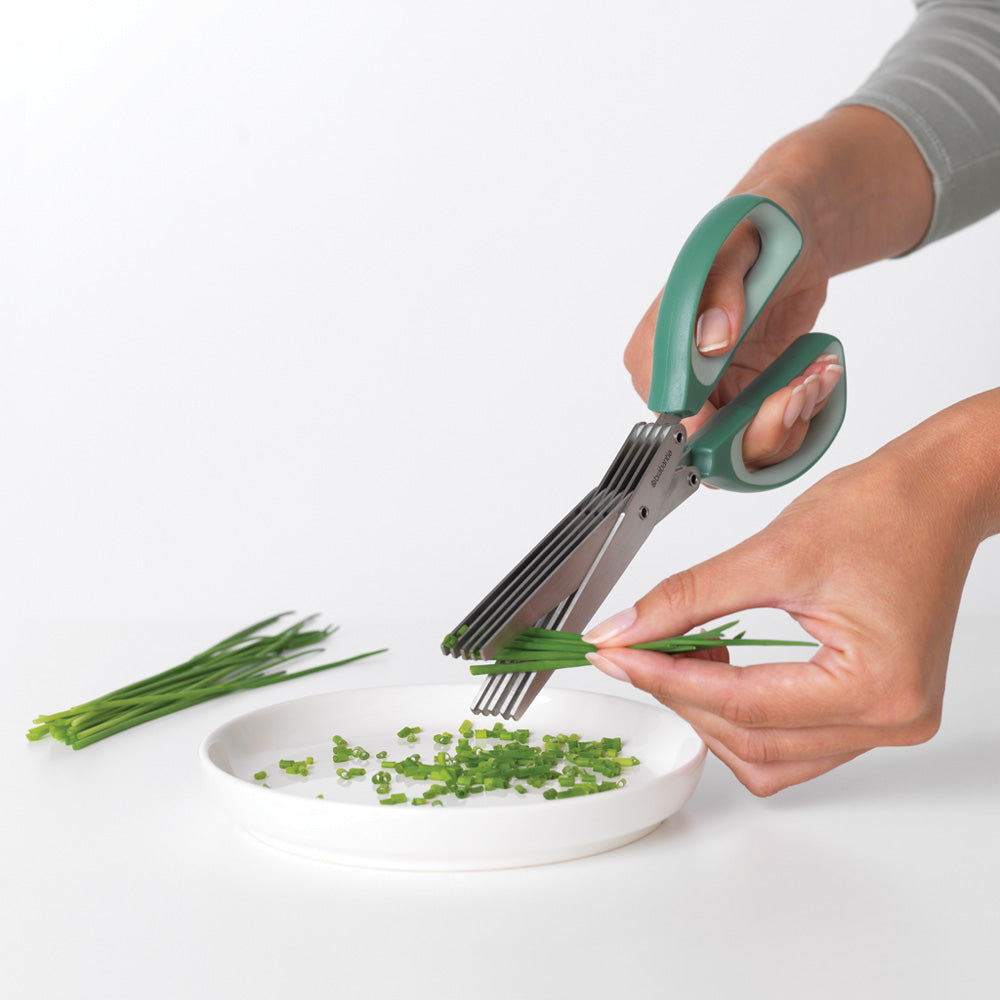 Premium 5-Blade Herb Scissors - Stainless Steel Kitchen Shears for Fresh Herbs, Parsley, Basil & Mint - Perfect for Cooking, Garnishing & Salad Prep