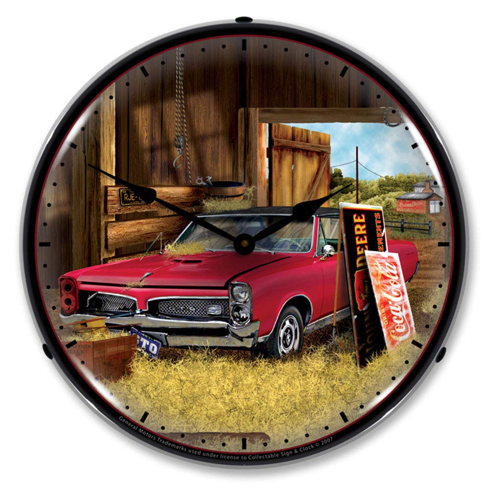 **GTO Hidden Treasures LED Wall Clock - 14 Inch Retro Vintage Lighted Clock for Home, Office, or Gift (Battery Operated, Easy to Read)**    *(Use in living rooms, bedrooms, offices, or as a unique gift for vintage decor lovers!)*