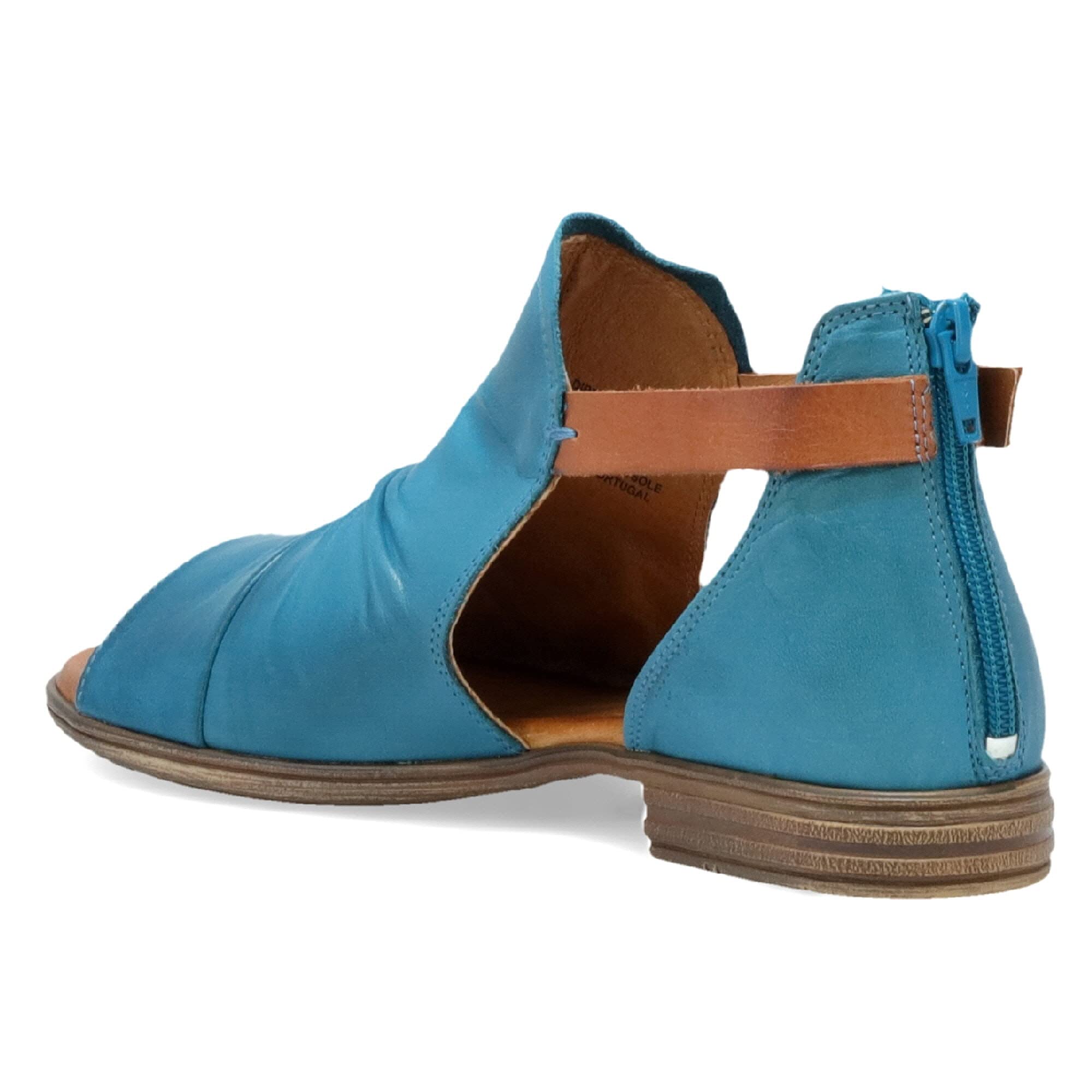 Miz Mooz Dipper Leather Sandals for Women - Comfortable Peep Toe Sandals with Buckle & Open Sides - Perfect for Summer, Beach, and Casual Outings