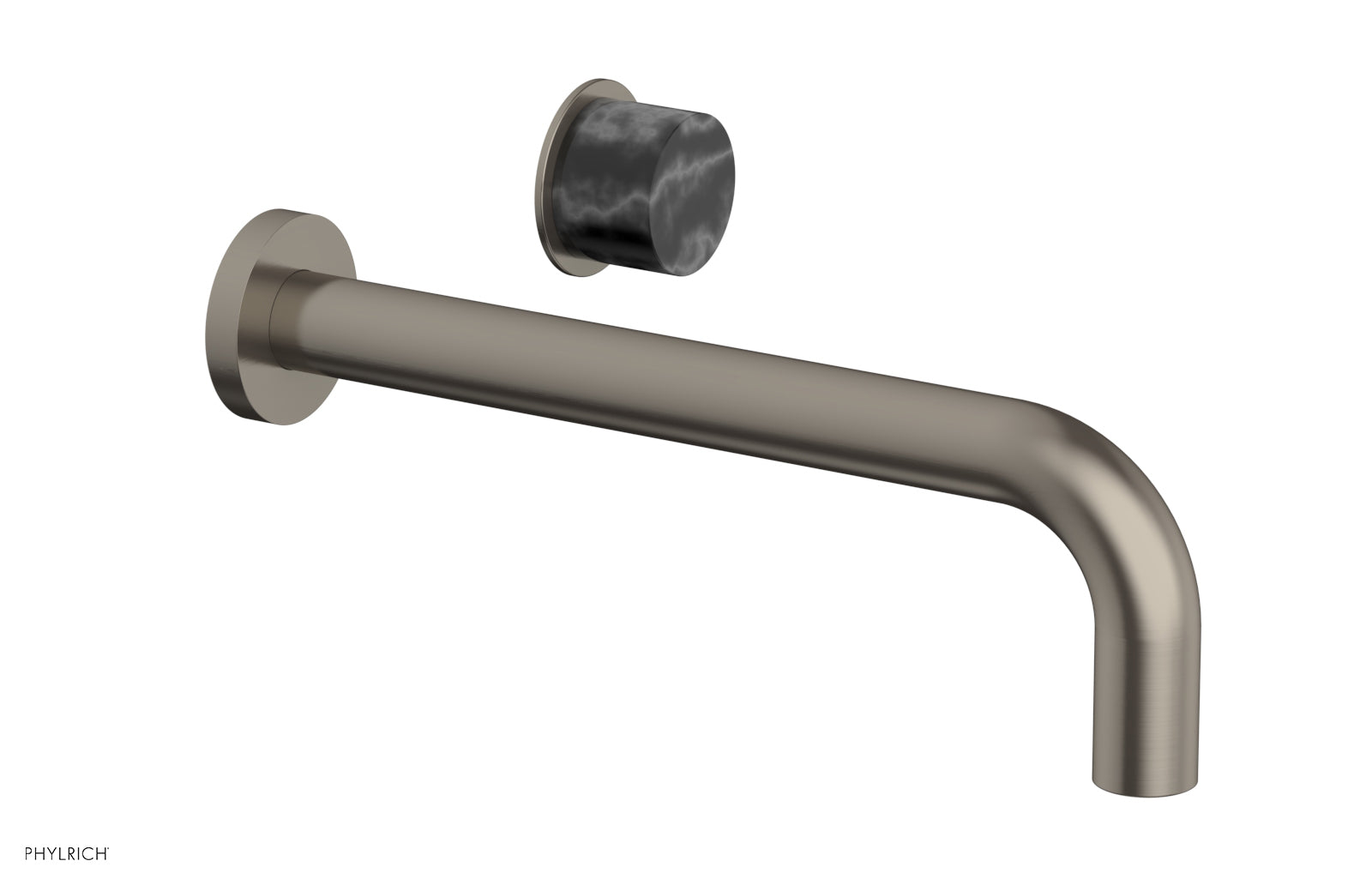 Premium Black Marble Single Handle Wall Mount Bathroom Faucet - Basic II 10