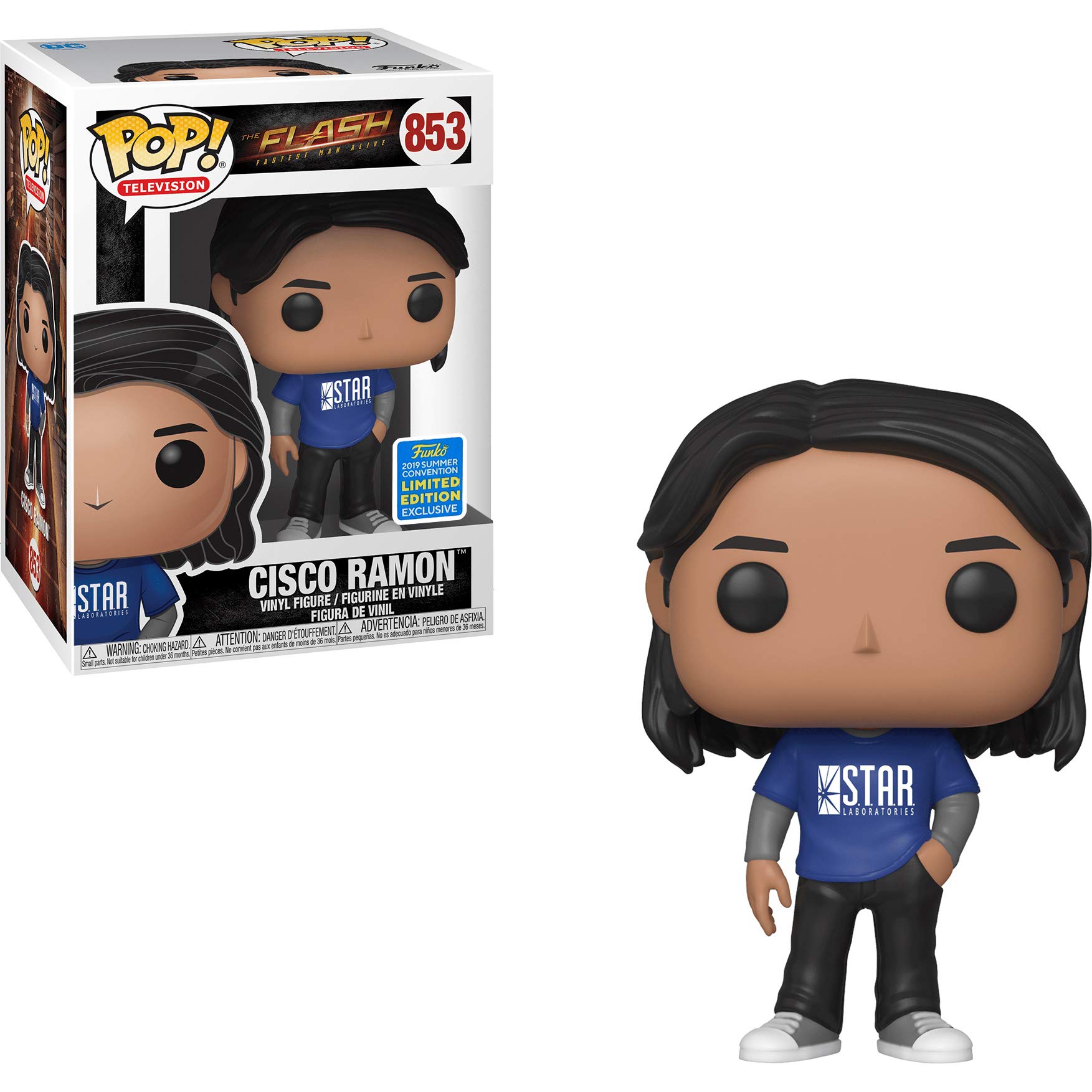 Funko Pop TV Vinyl Figure - Cisco Ramon (2019 Summer Con Exclusive) with Graphic Protector Bundle (41155-B) | Collectible Action Figure for DC Fans, Office Decor & Gift for The Flash Lovers