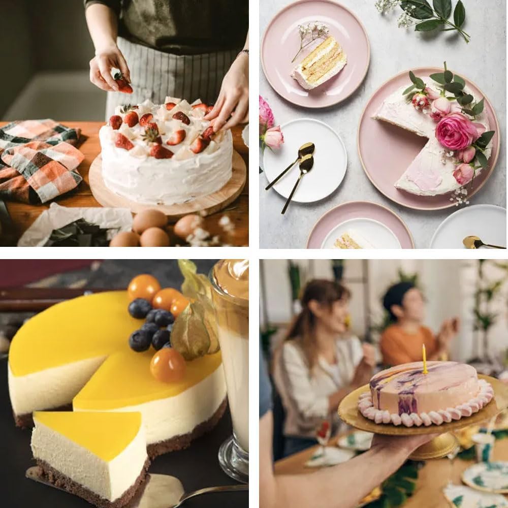 Round Cake Slice & Pie Slicer Marker - Double Sided Cake Divider for Cheesecake, Pie, Pizza (10 or 12 Slices) - Perfect for 16-Inch Cakes - Ideal for Birthday Parties, Weddings & Baking Enthusiasts