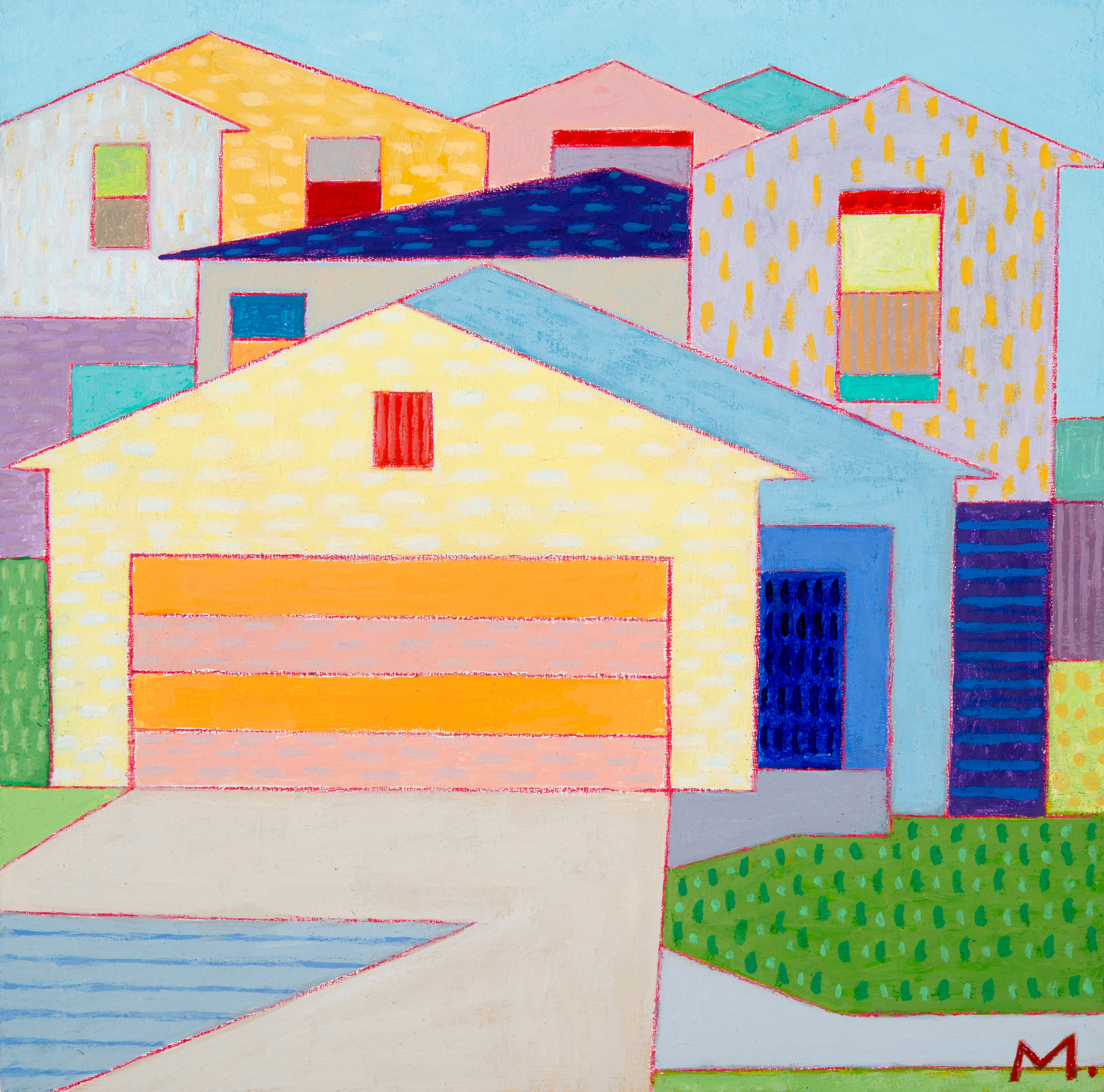 Michael Smith Hudson Houses - Modern Home Decor & Wall Art for Living Room, Bedroom, Office - Perfect Gift for Housewarming, Birthday & Holidays