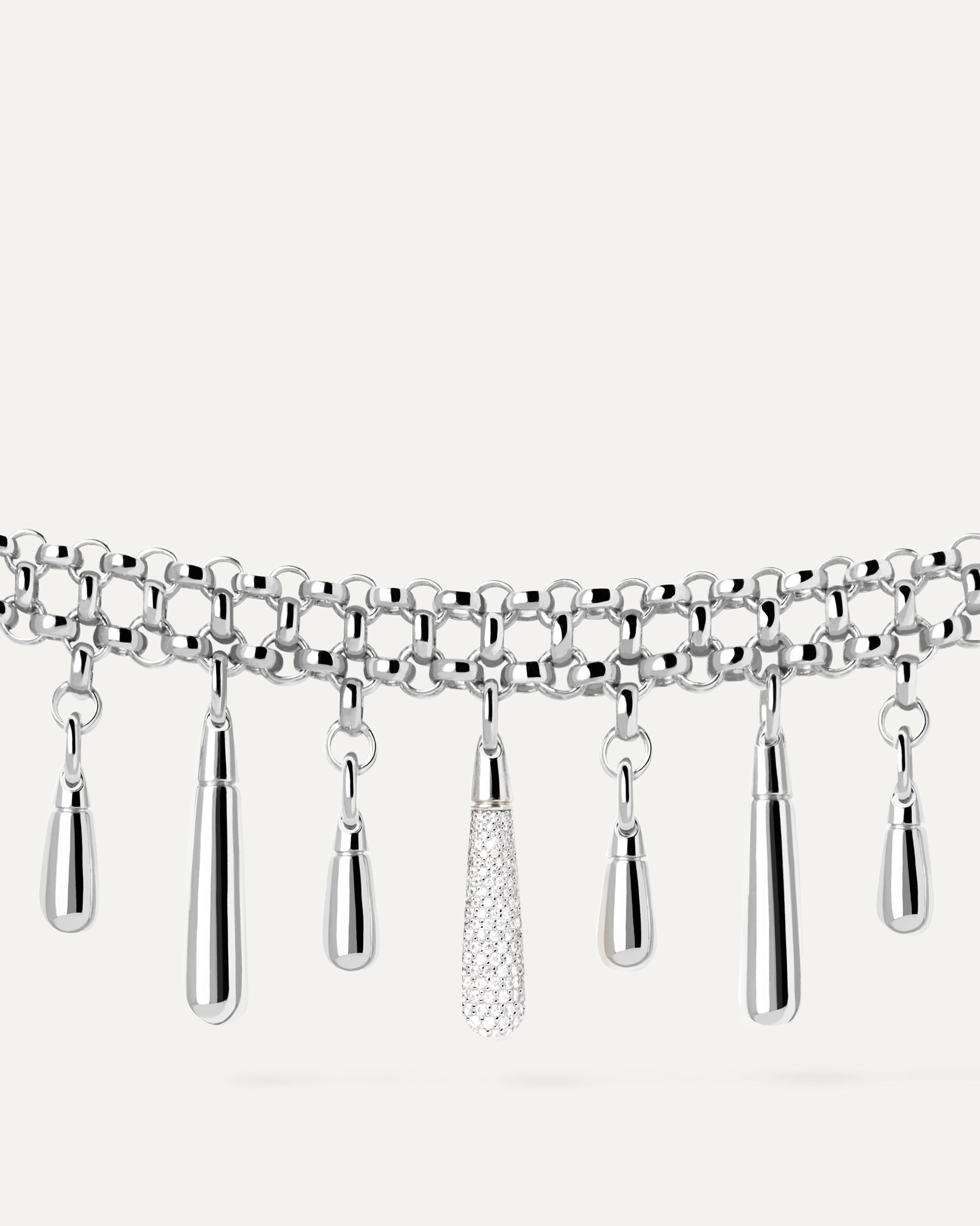 Elegant Jelly Silver Choker Necklace for Women - Trendy Adjustable Statement Collar Jewelry - Perfect for Parties, Weddings & Date Nights