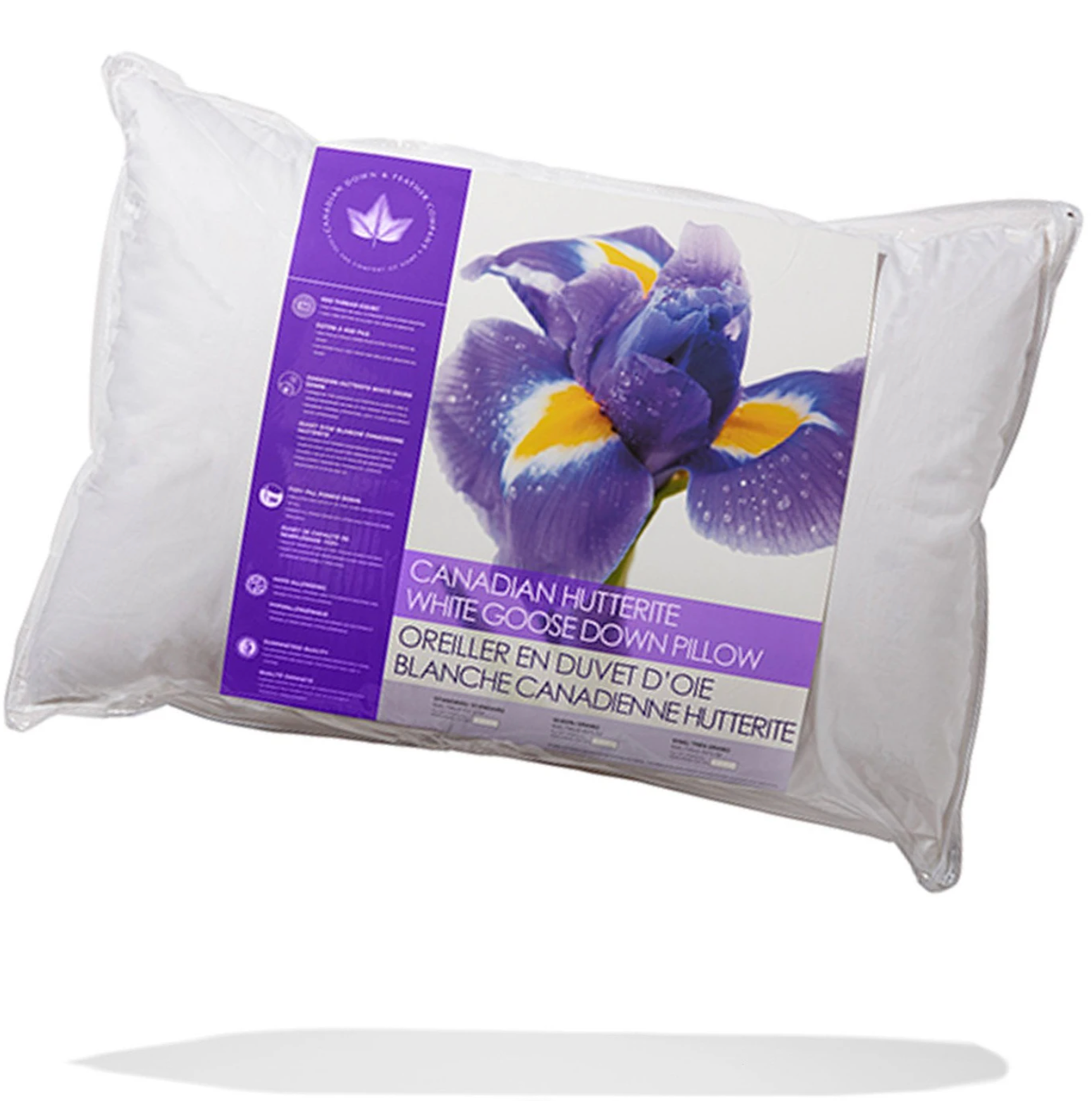 Premium Hutterite Goose Down Sleeping Pillow - Ultra Soft Hypoallergenic Luxury Bed Pillow for Side, Back & Stomach Sleepers - Perfect for Home, Hotel & Travel Use