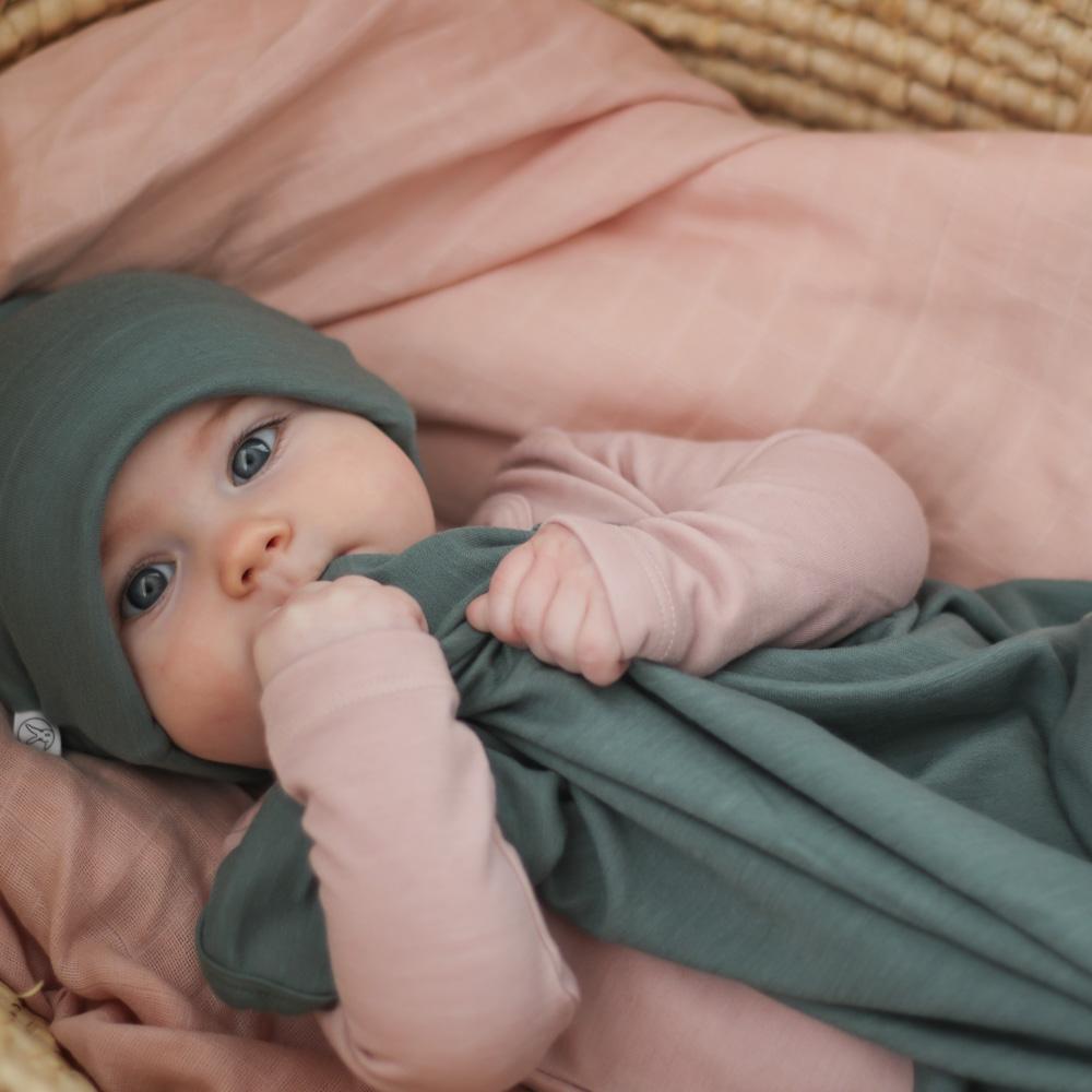 Premium Storm Merino Bamboo Baby Swaddle Blanket - Ultra Soft, Breathable & Hypoallergenic for Newborns - Perfect for Swaddling, Nursing & Stroller Use