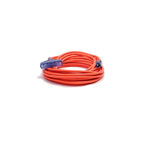 Pro Glo SJTW Heavy Duty Lighted Triple Tap Extension Cord with CGM - 15ft Power Strip for Home, Office, Workshop & Outdoor Use