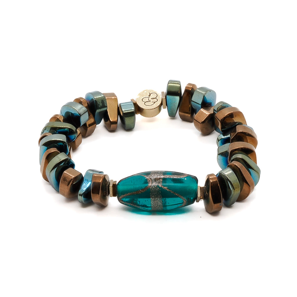 Green Balance Chunky Bracelet for Women - Stylish Boho Beaded Accessory | Perfect for Yoga, Meditation & Everyday Wear