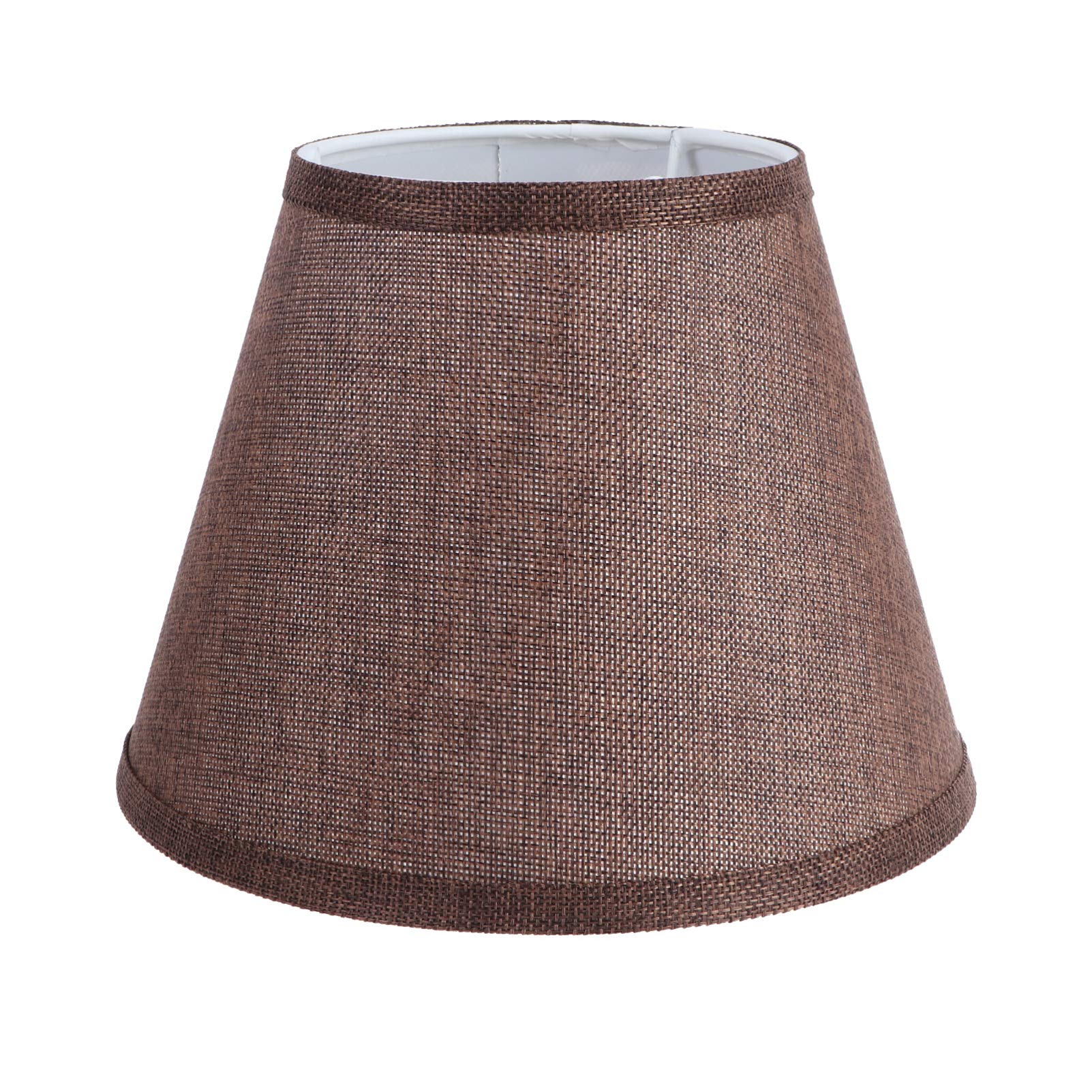 Lurrose 23cm Clip-On Drum Lamp Shade - Fabric Chandelier & Table Lamp Cover for Bulbs & Candles - Perfect for Home Office, Bedroom, and Living Room Lighting Decor