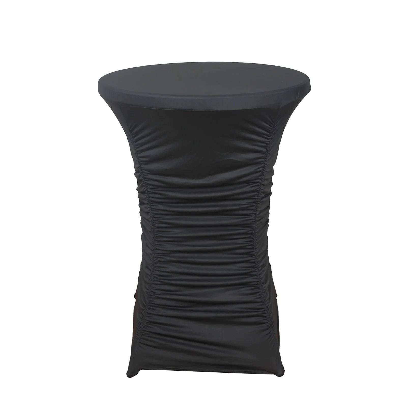 Elegant Ruched Pleated Heavy-Duty Spandex Cocktail Table Cover - Perfect for Weddings, Parties & Home Decor