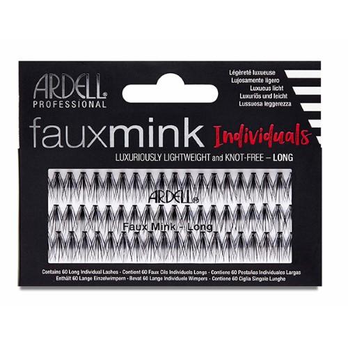 Ardell Faux Mink Individual Lashes - Knot-Free Long Black False Eyelashes for Natural Volume & Length | Perfect for Daily Wear, Special Occasions & Makeup Looks